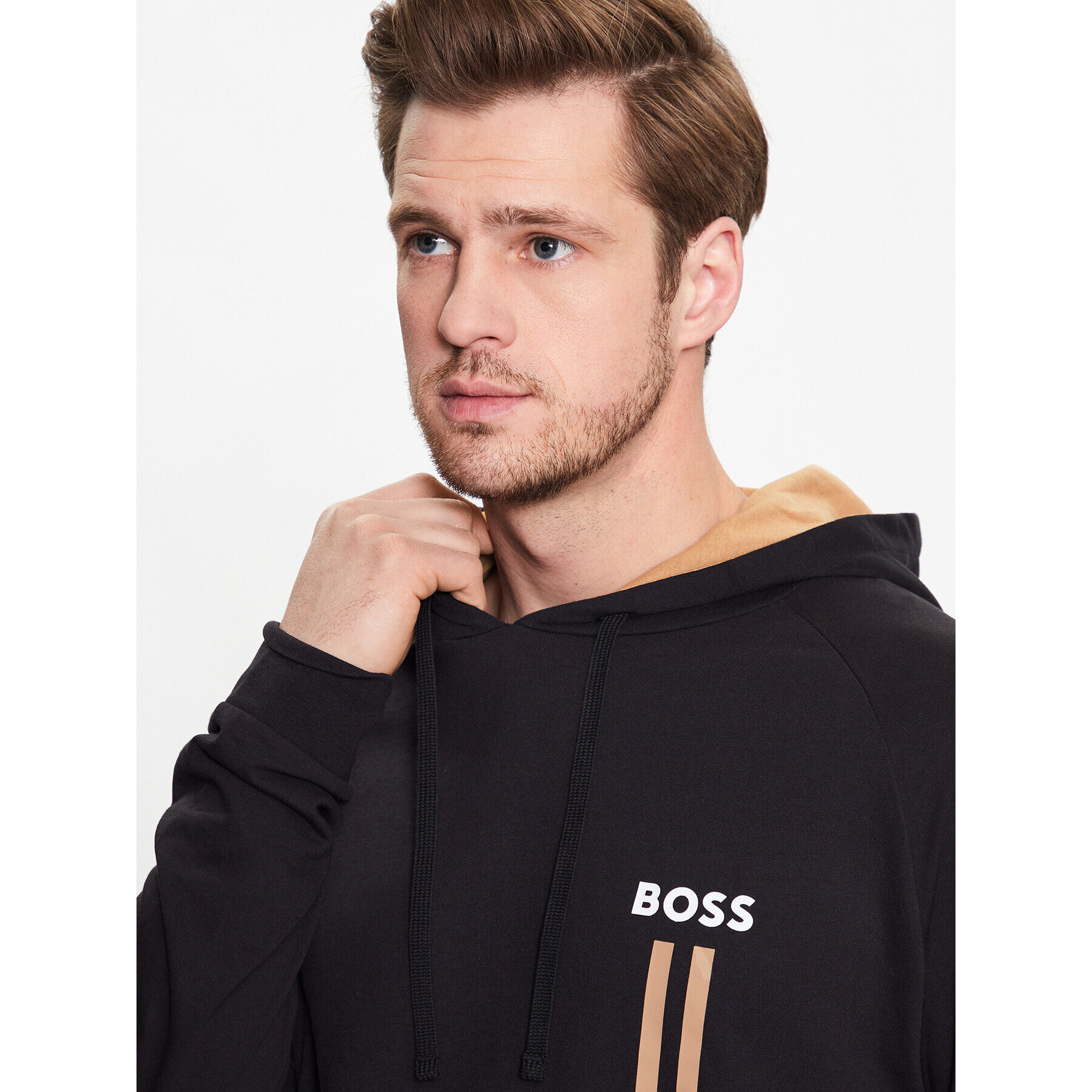 Boss Bluză Authentic 50491251 Negru Regular Fit - Pled.ro