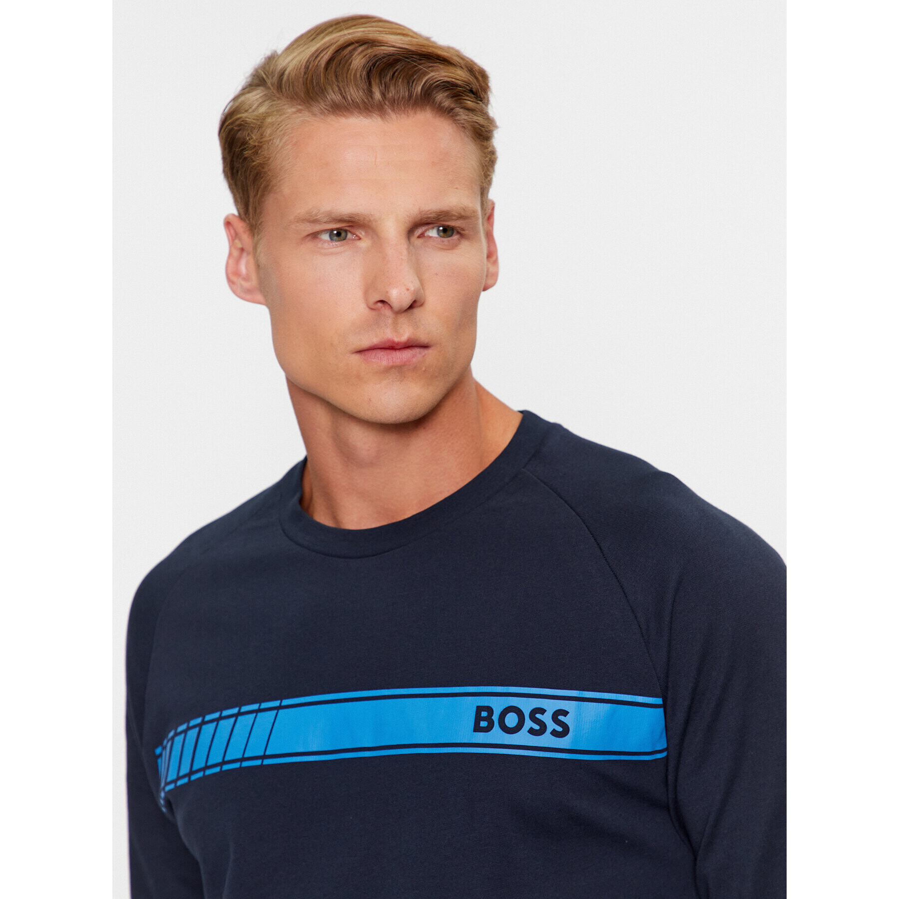 Boss Bluză Authentic 50496772 Bleumarin Regular Fit - Pled.ro