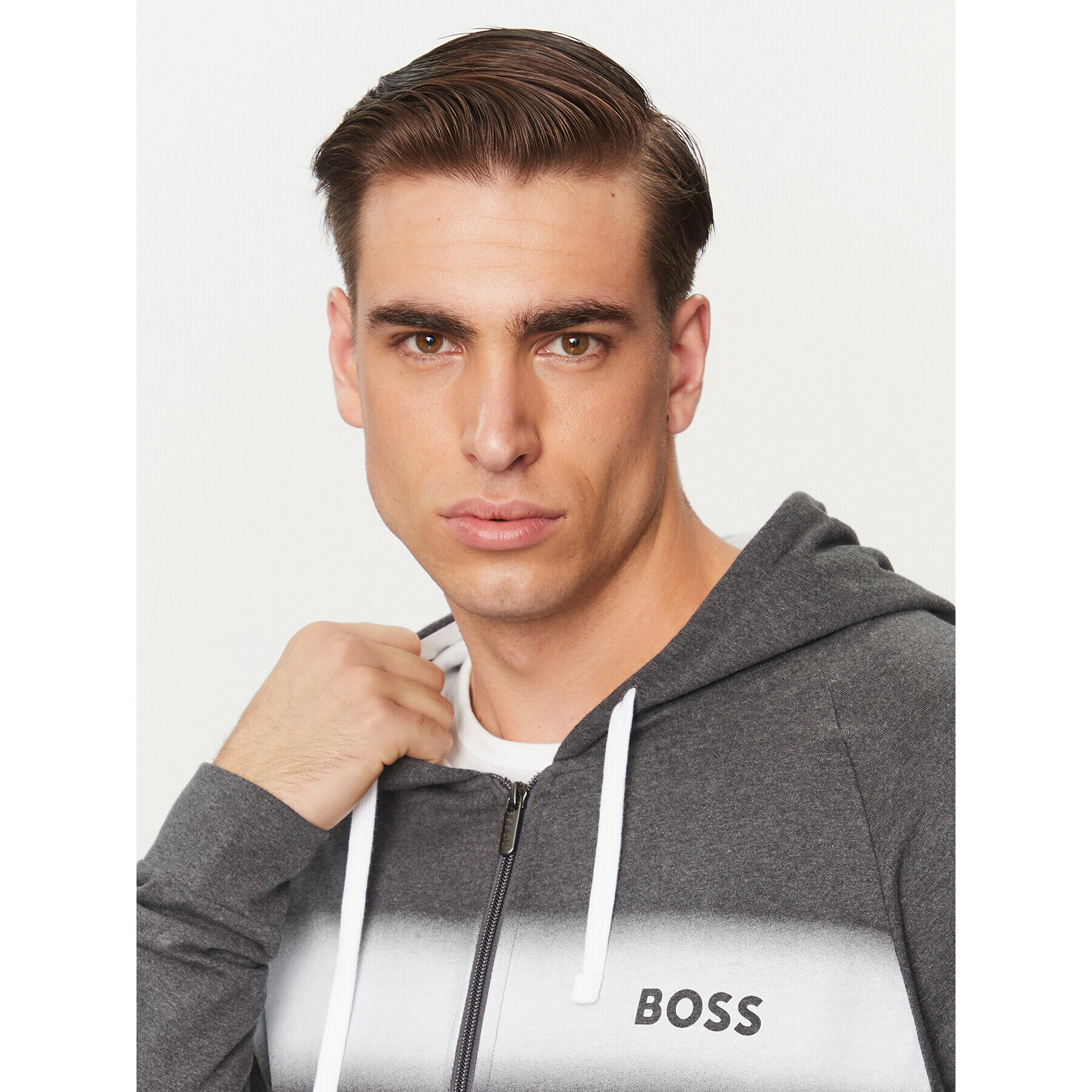 Boss Bluză Authentic 50503065 Gri Regular Fit - Pled.ro