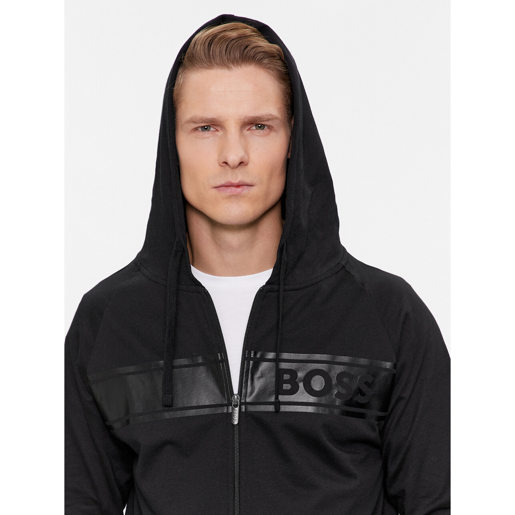 Boss Bluză Authentic 50510630 Negru Regular Fit - Pled.ro