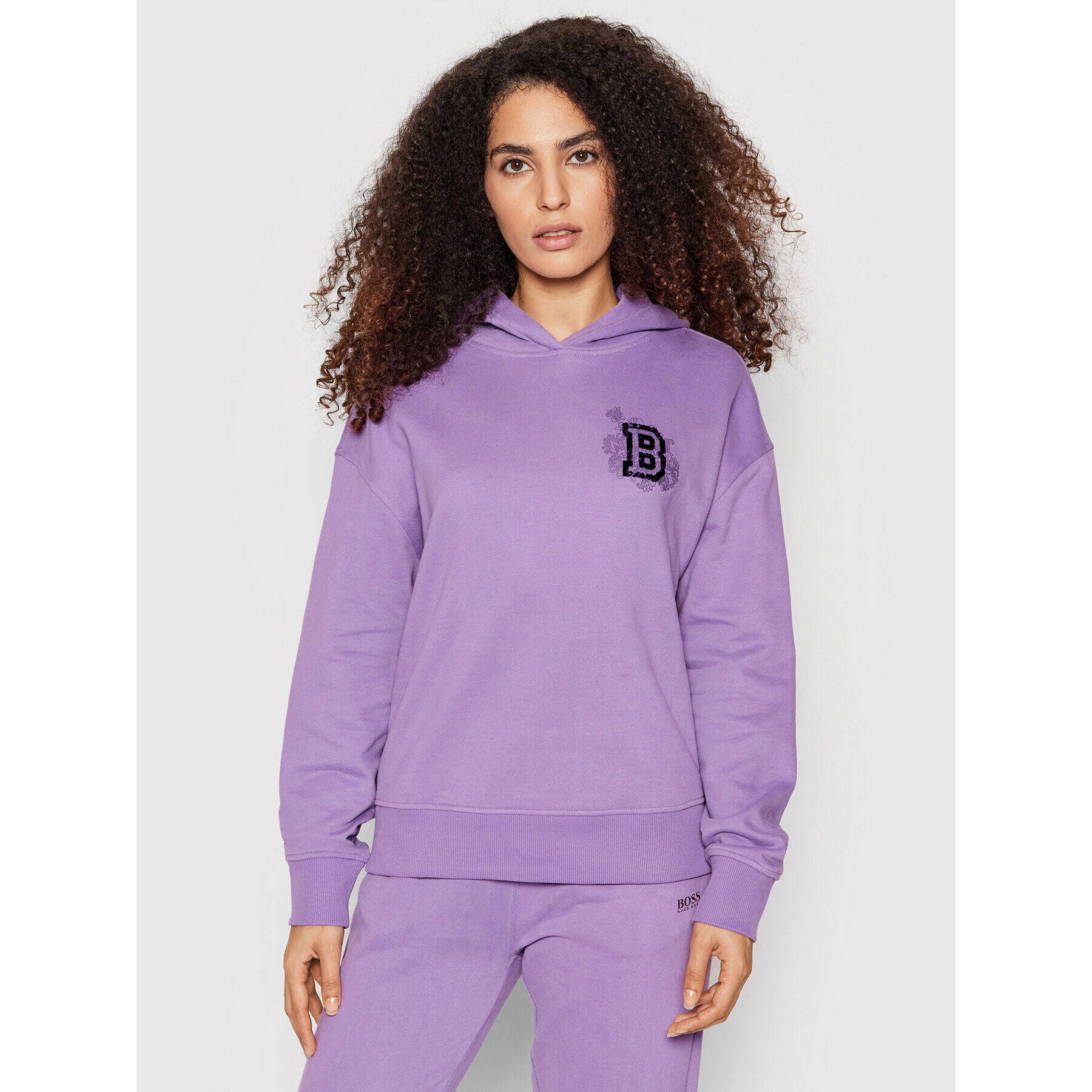 Boss Bluză C_Ebelight 50469743 Violet Relaxed Fit - Pled.ro