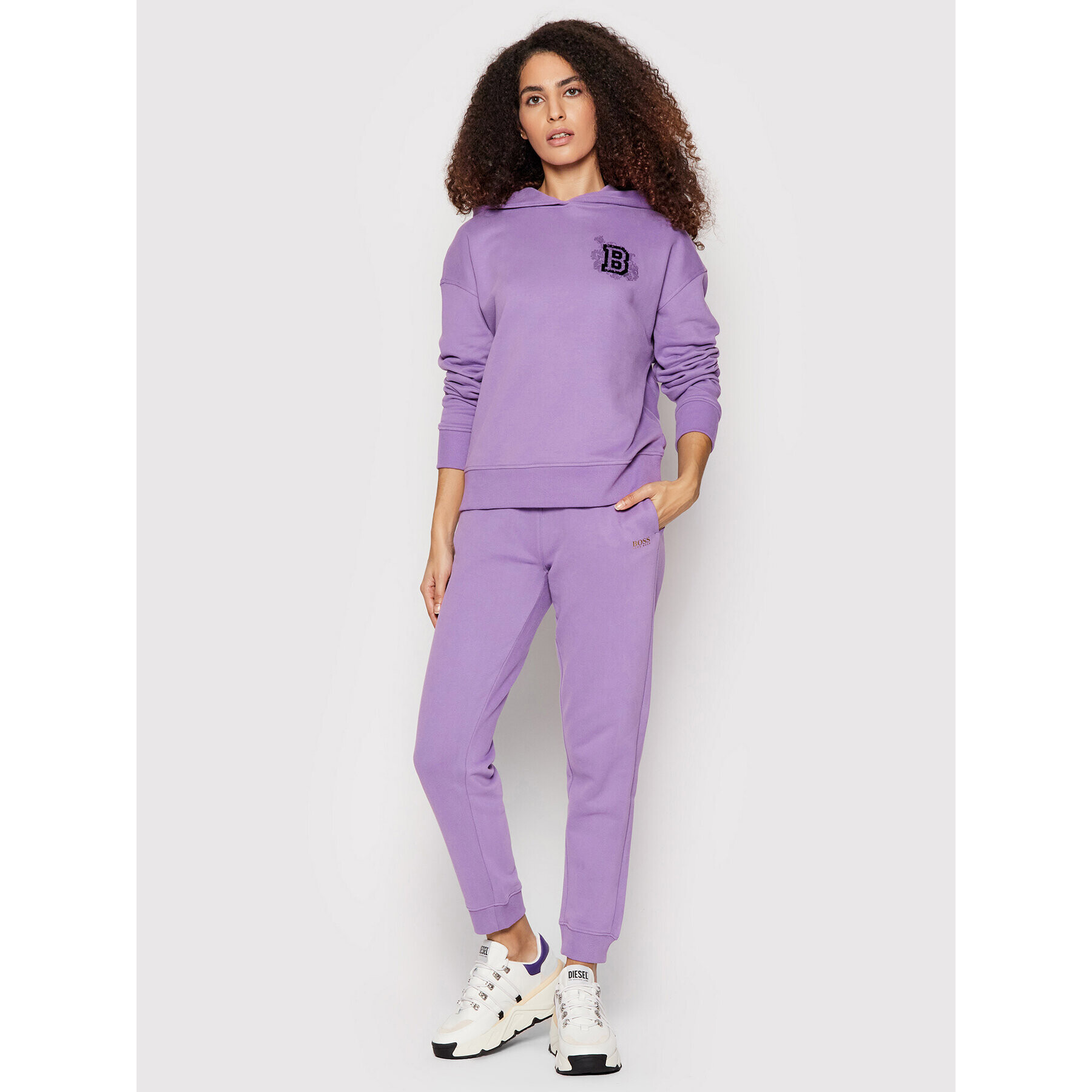 Boss Bluză C_Ebelight 50469743 Violet Relaxed Fit - Pled.ro