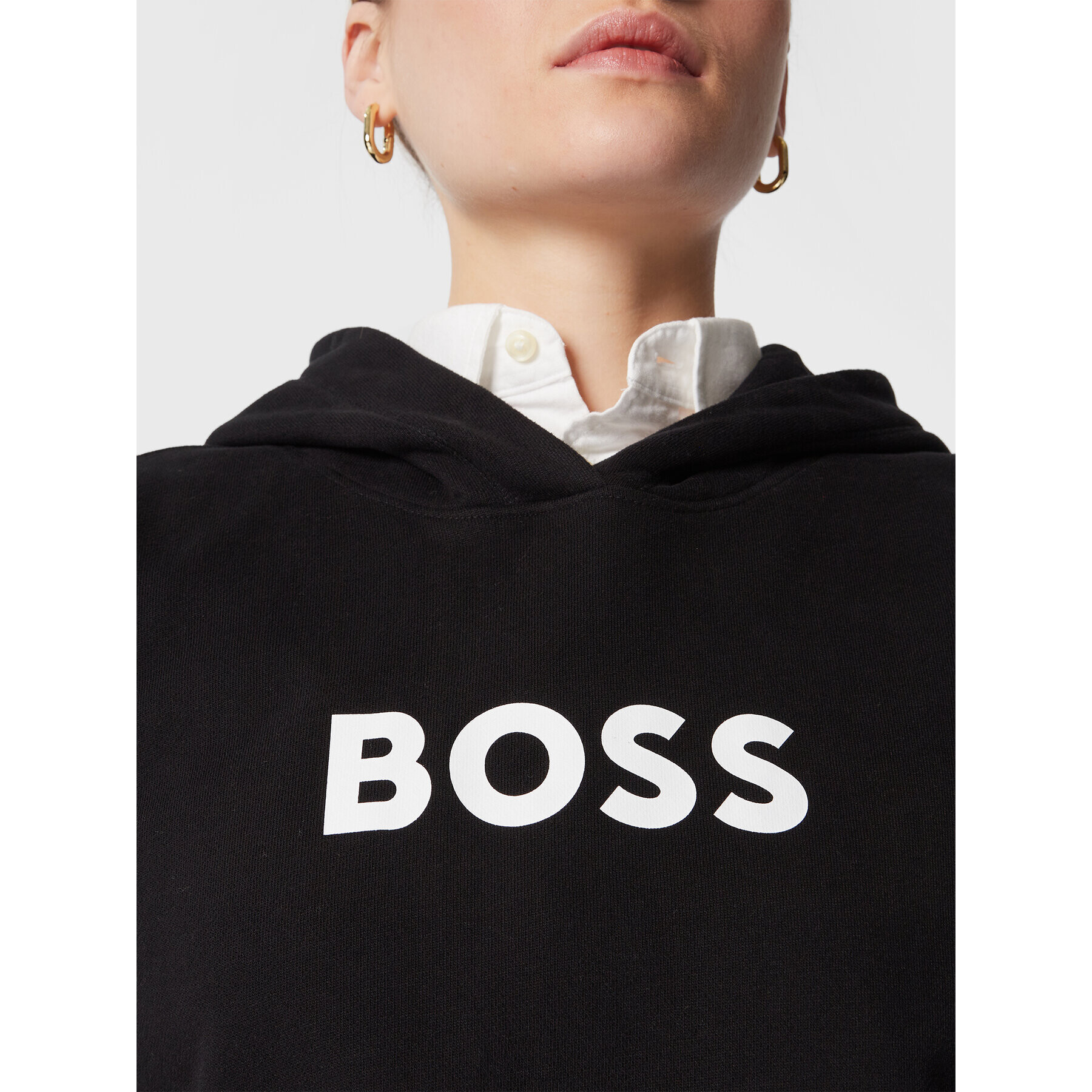 Boss Bluză C_Edelight_1 50468367 Negru Relaxed Fit - Pled.ro