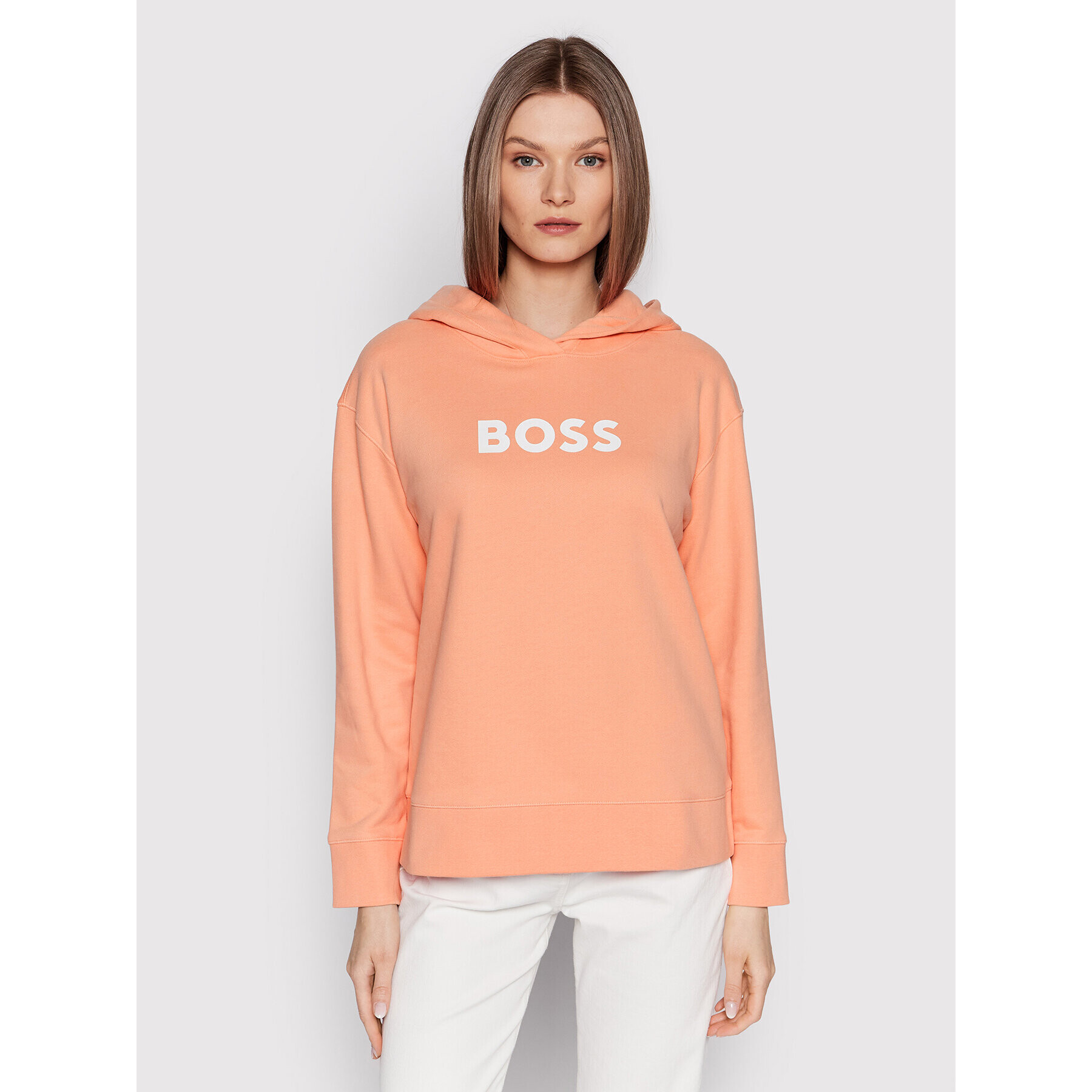 Boss Bluză C_Edelight_1 50468367 Portocaliu Relaxed Fit - Pled.ro