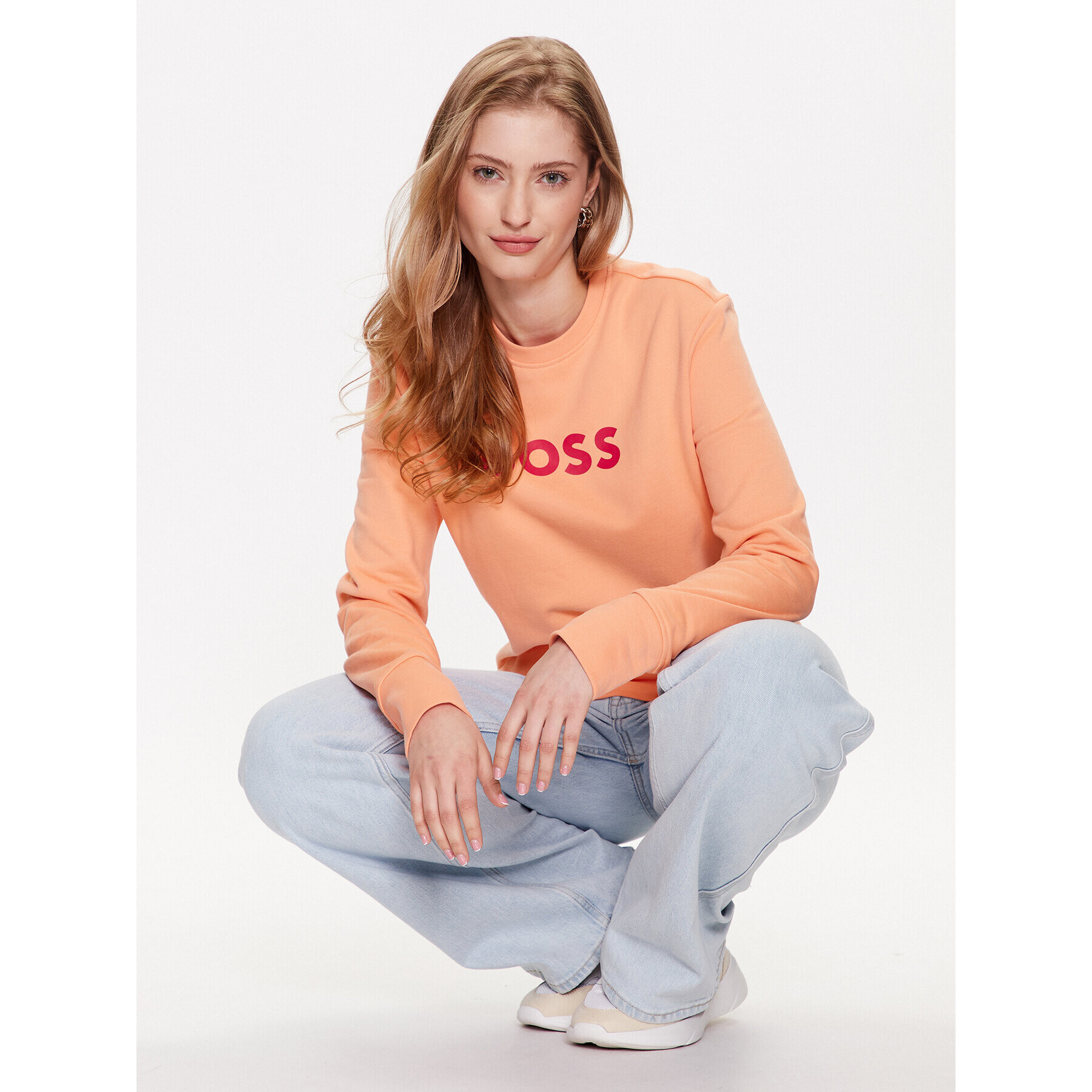 Boss Bluză C_Ela 50468357 Portocaliu Regular Fit - Pled.ro