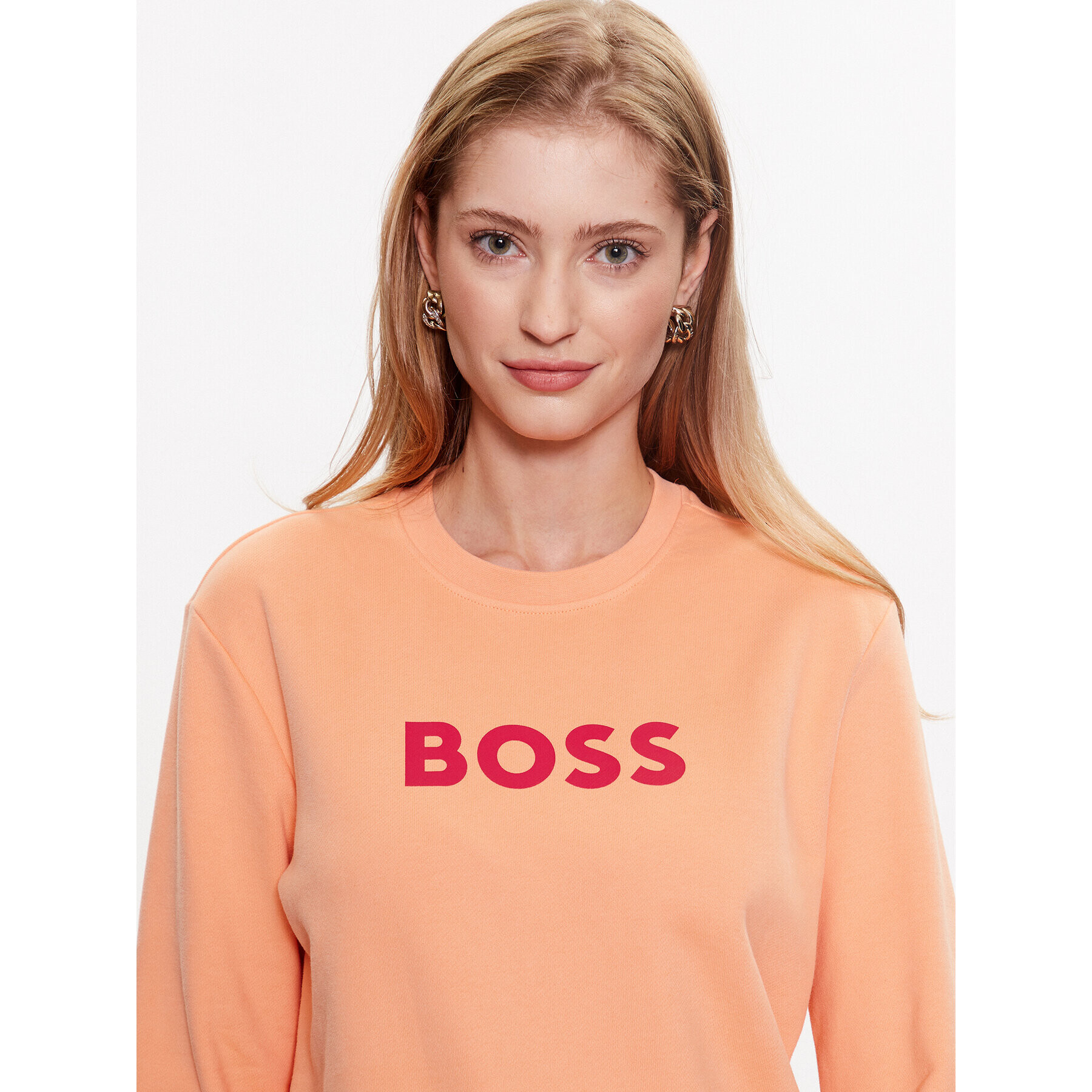 Boss Bluză C_Ela 50468357 Portocaliu Regular Fit - Pled.ro