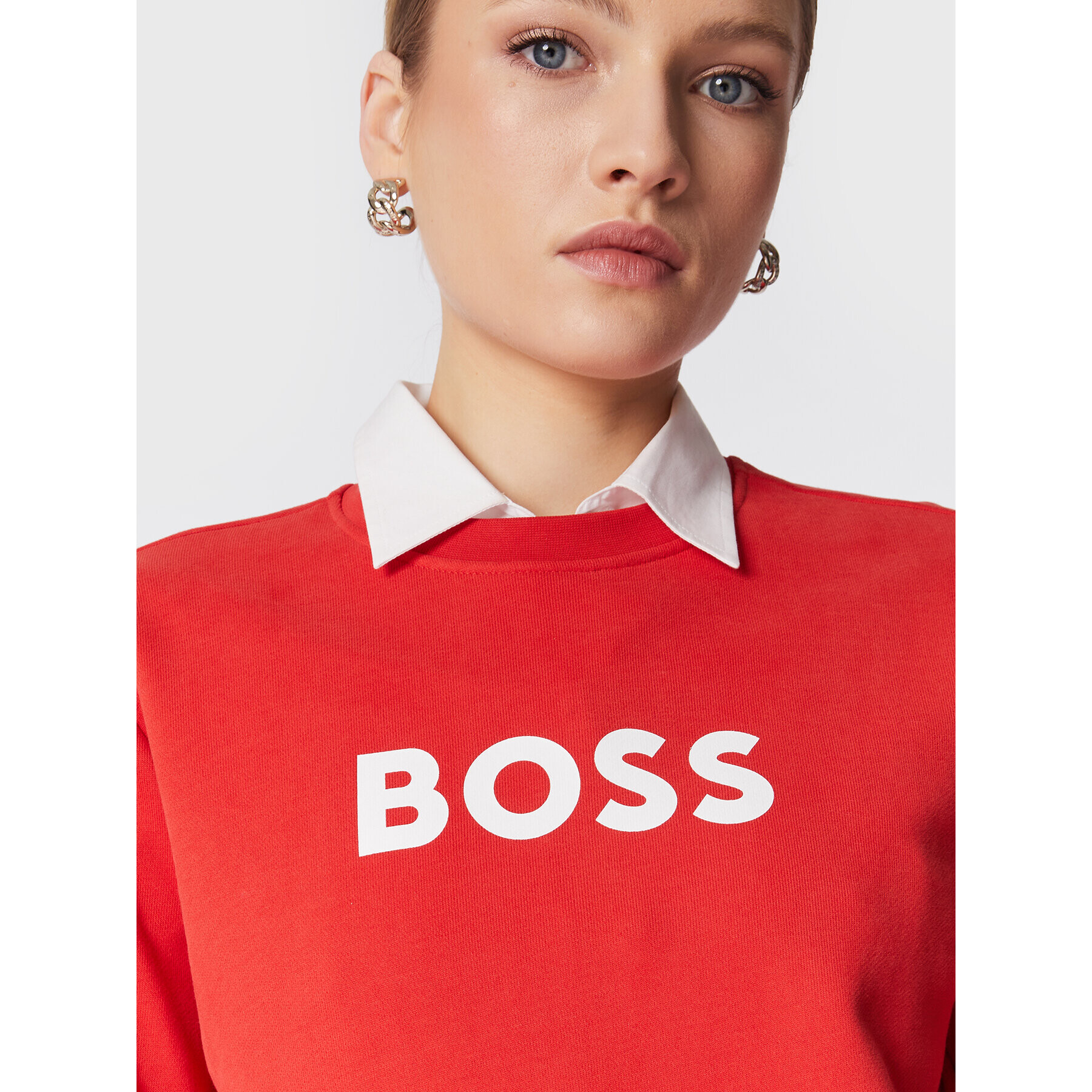 Boss Bluză C_Ela_6 50468357 Roșu Regular Fit - Pled.ro