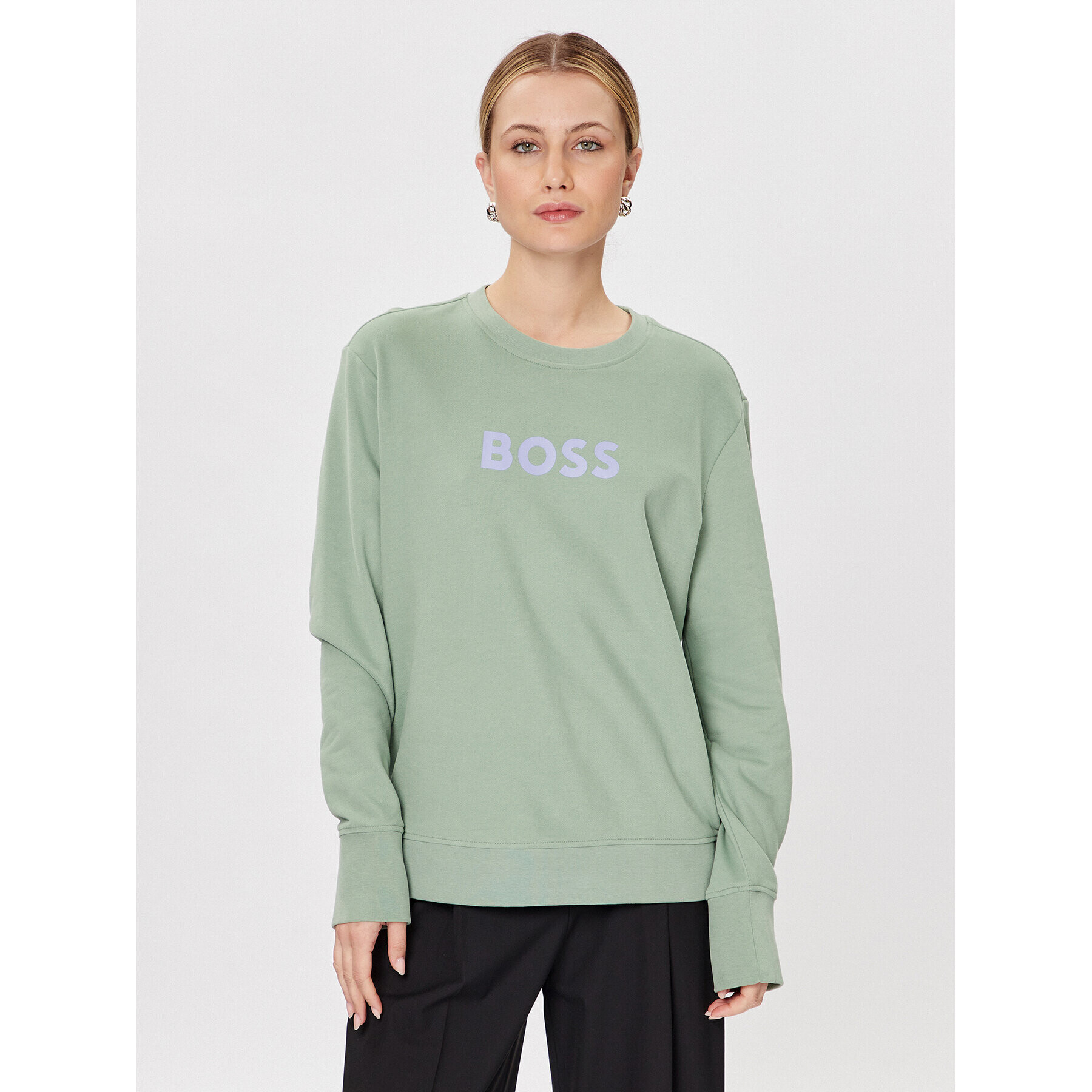 Boss Bluză C_Ella 50468357 Verde Relaxed Fit - Pled.ro