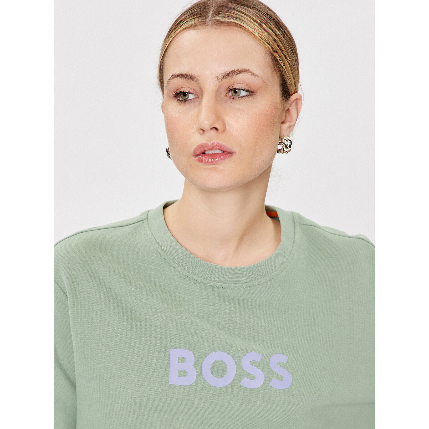 Boss Bluză C_Ella 50468357 Verde Relaxed Fit - Pled.ro