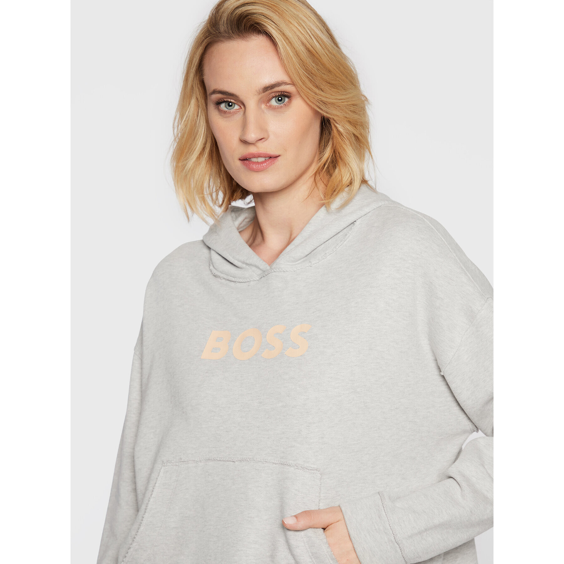 Boss Bluză C_Eshina 50472199 Gri Relaxed Fit - Pled.ro