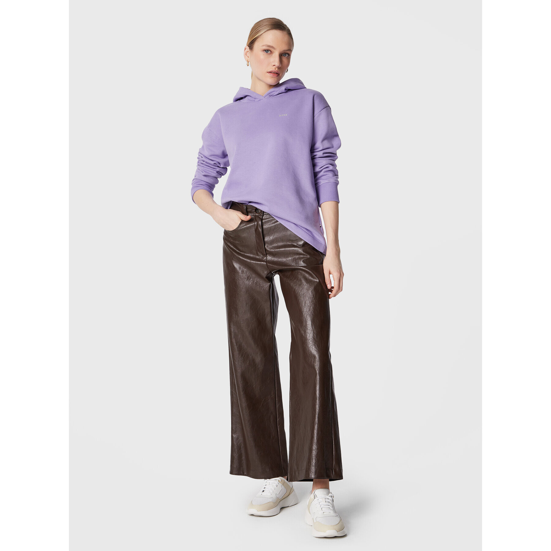 Boss Bluză C_Ezaria 50477685 Violet Oversize - Pled.ro