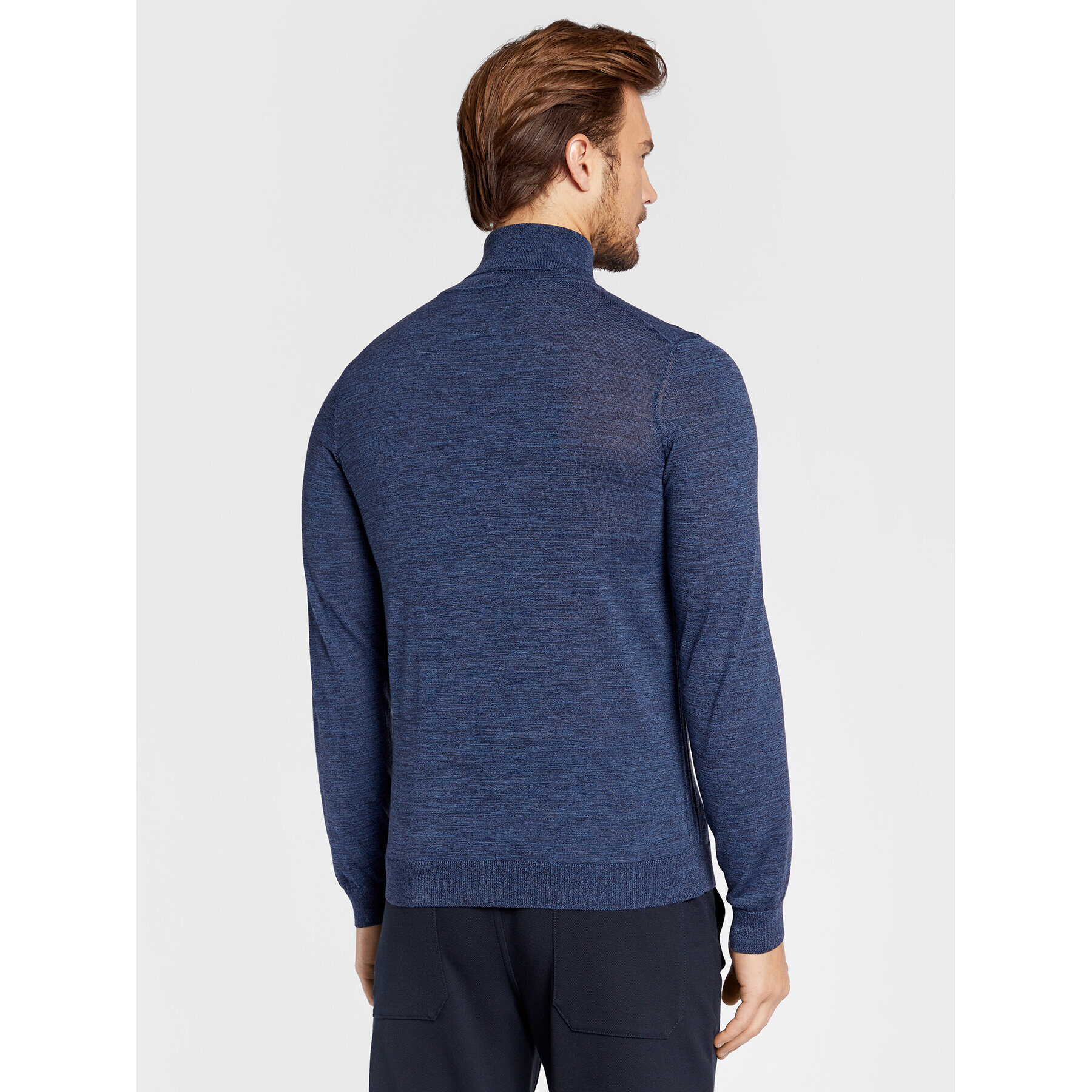 Boss Bluză cu gât Musso-P 50468262 Bleumarin Slim Fit - Pled.ro