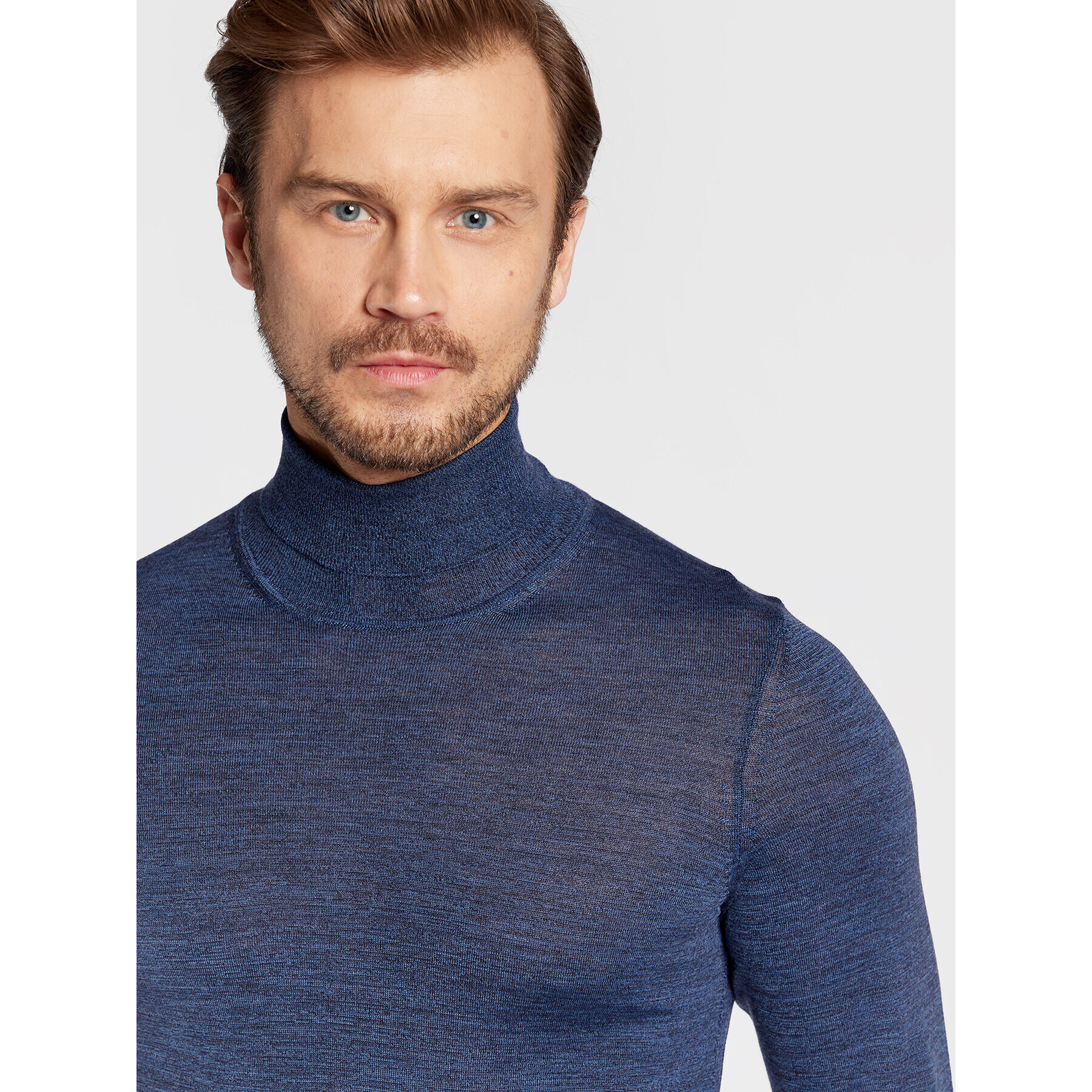 Boss Bluză cu gât Musso-P 50468262 Bleumarin Slim Fit - Pled.ro