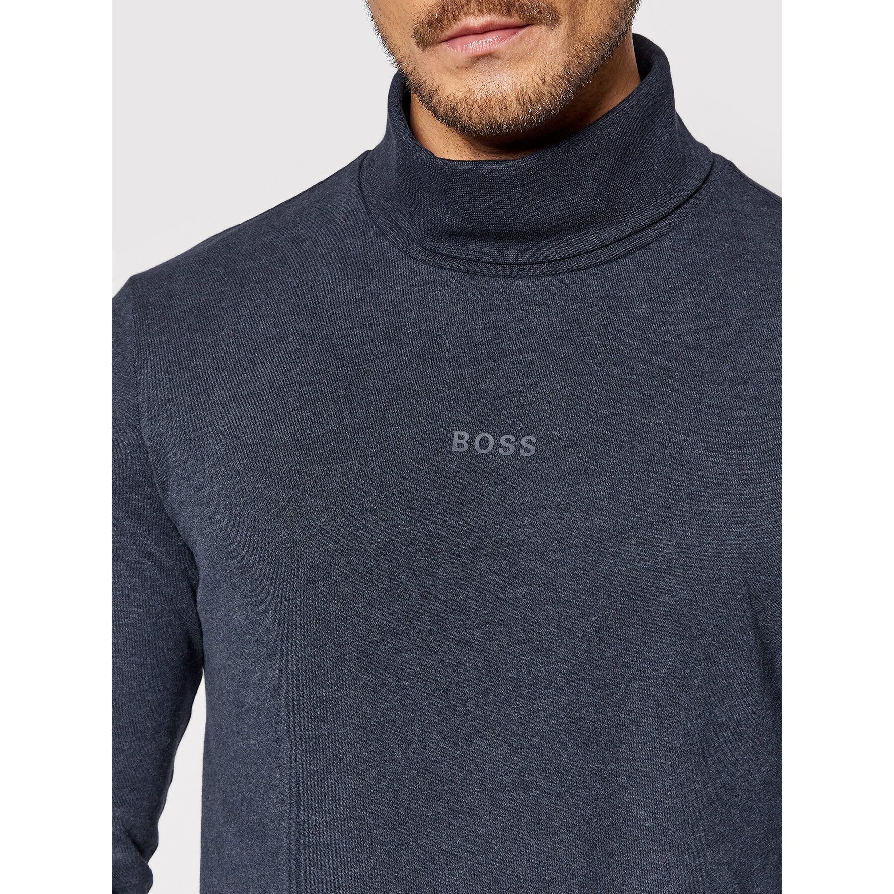 Boss Bluză cu gât Tekin 50459421 Bleumarin Regular Fit - Pled.ro