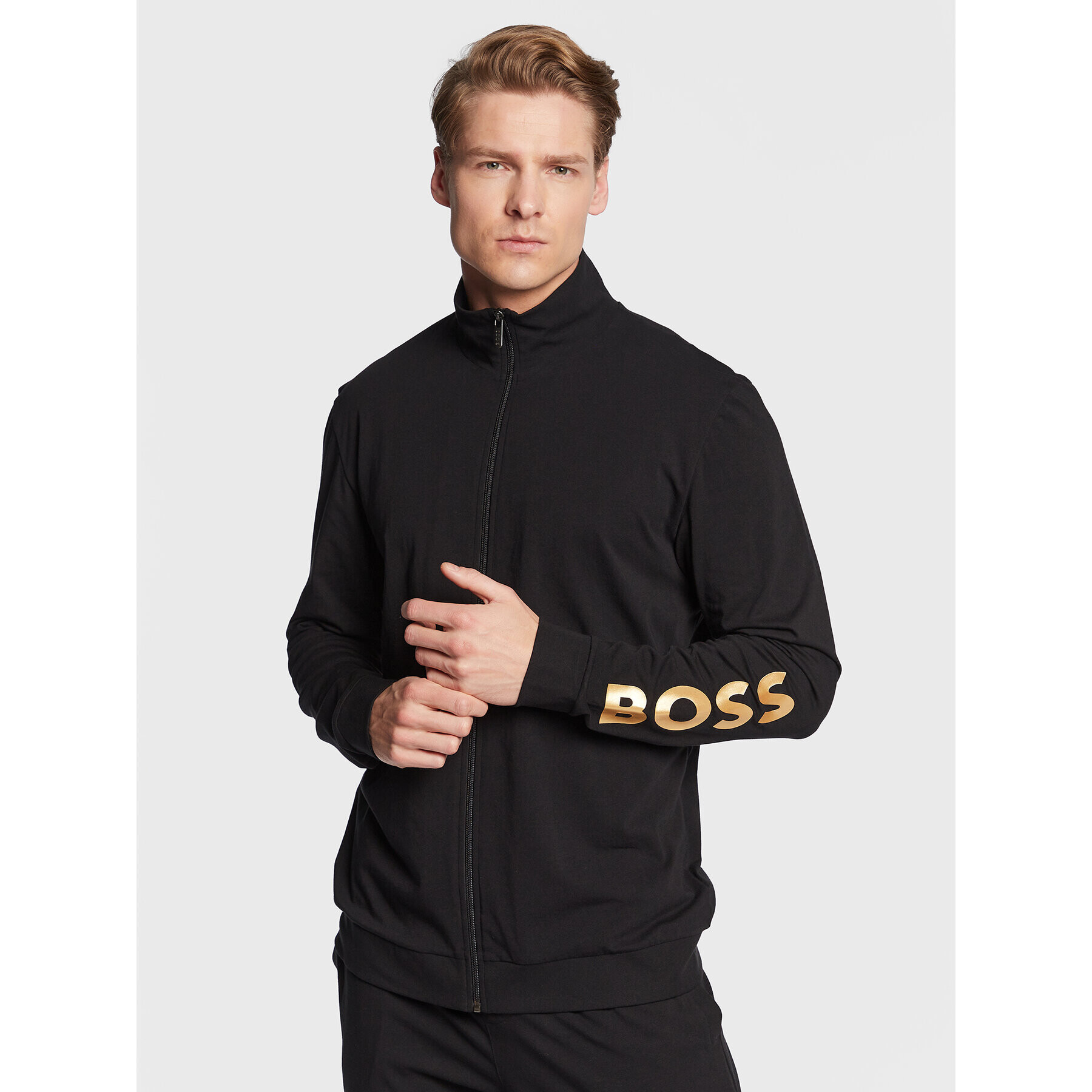 Boss Bluză Gold 50488111 Negru Regular Fit - Pled.ro