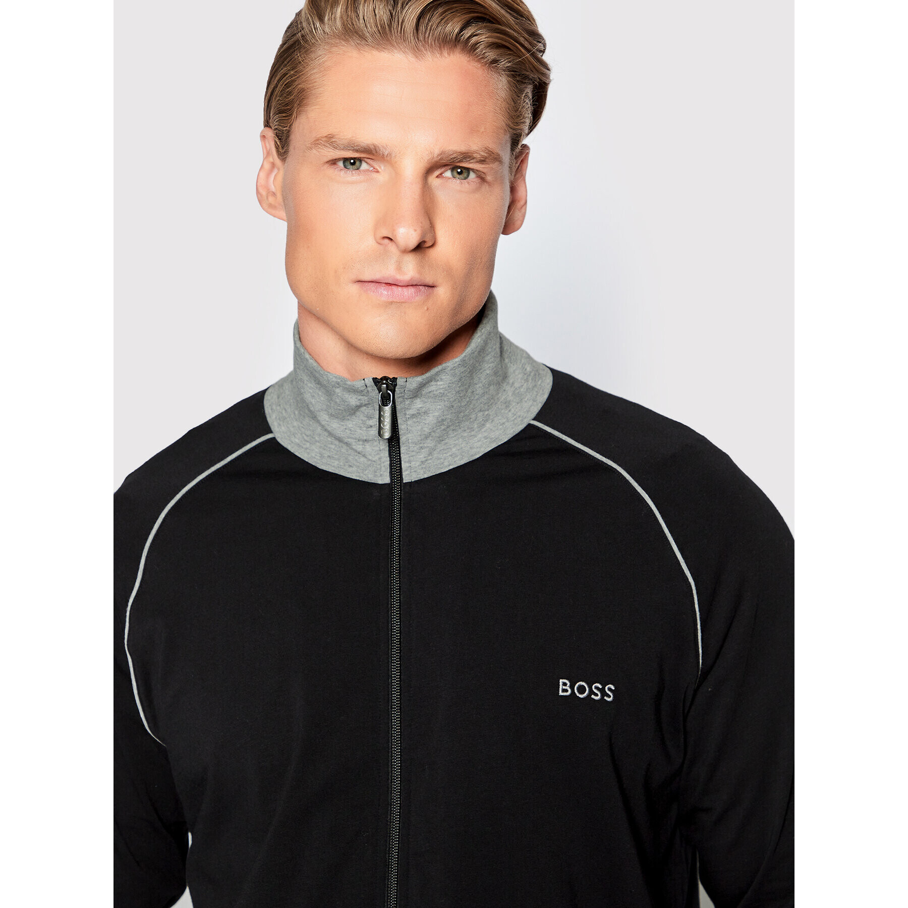 Boss Bluză Mix&Match 50469548 Negru Regular Fit - Pled.ro