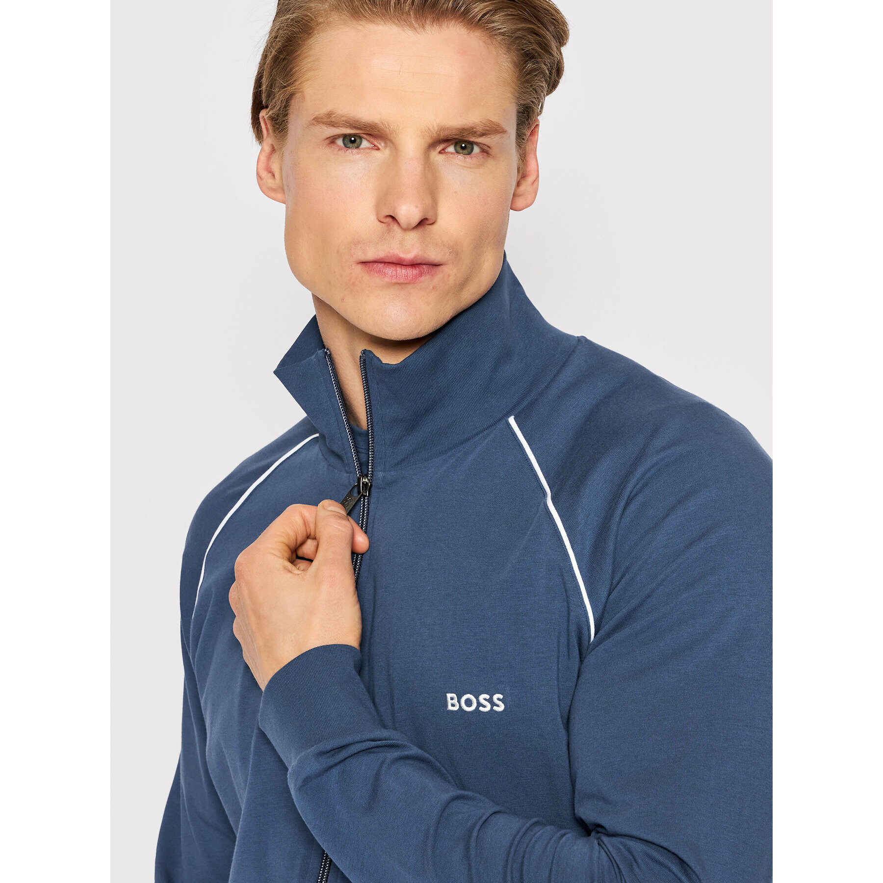 Boss Bluză Mix&Match 50469596 Bleumarin Regular Fit - Pled.ro