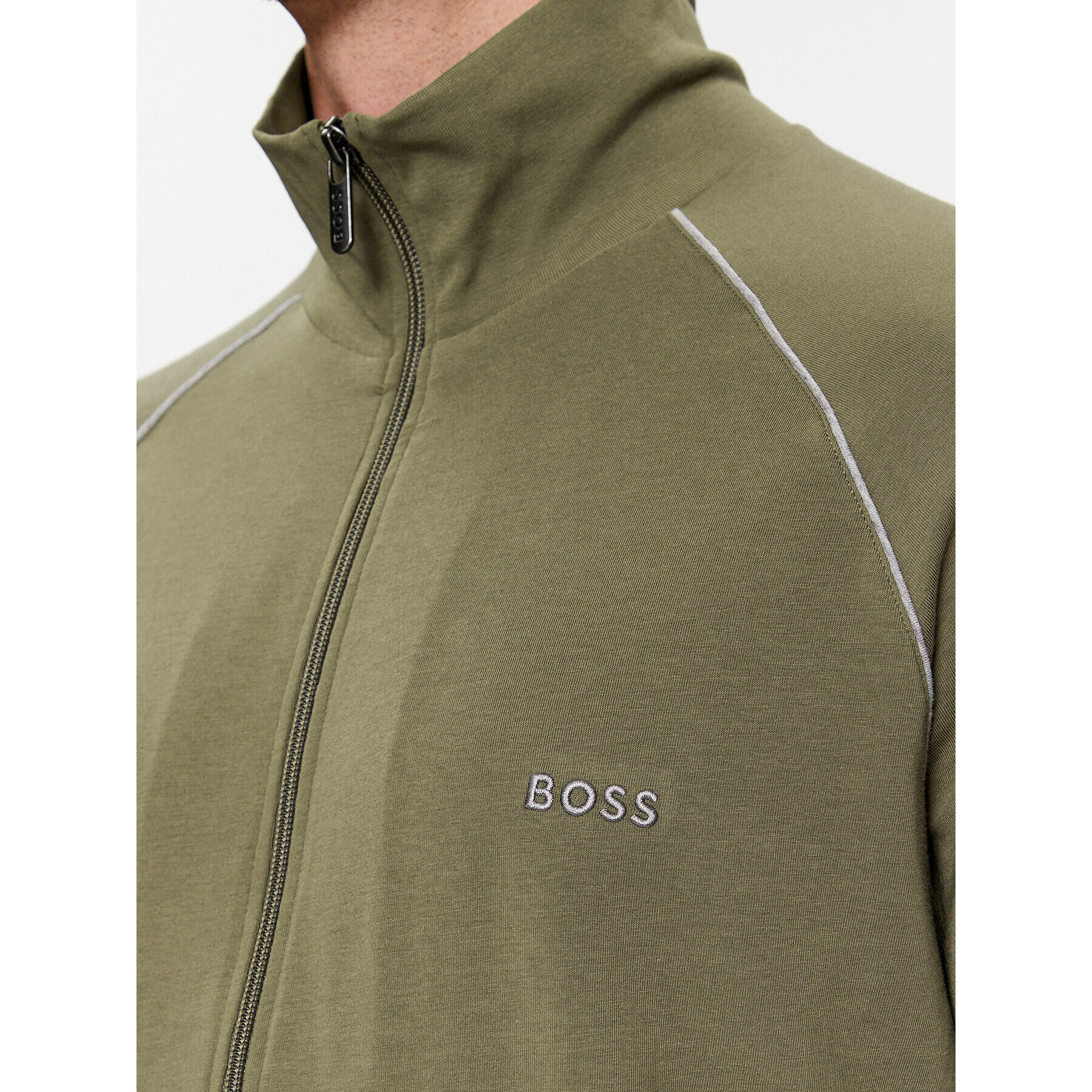 Boss Bluză Mix&Match 50469596 Verde Regular Fit - Pled.ro