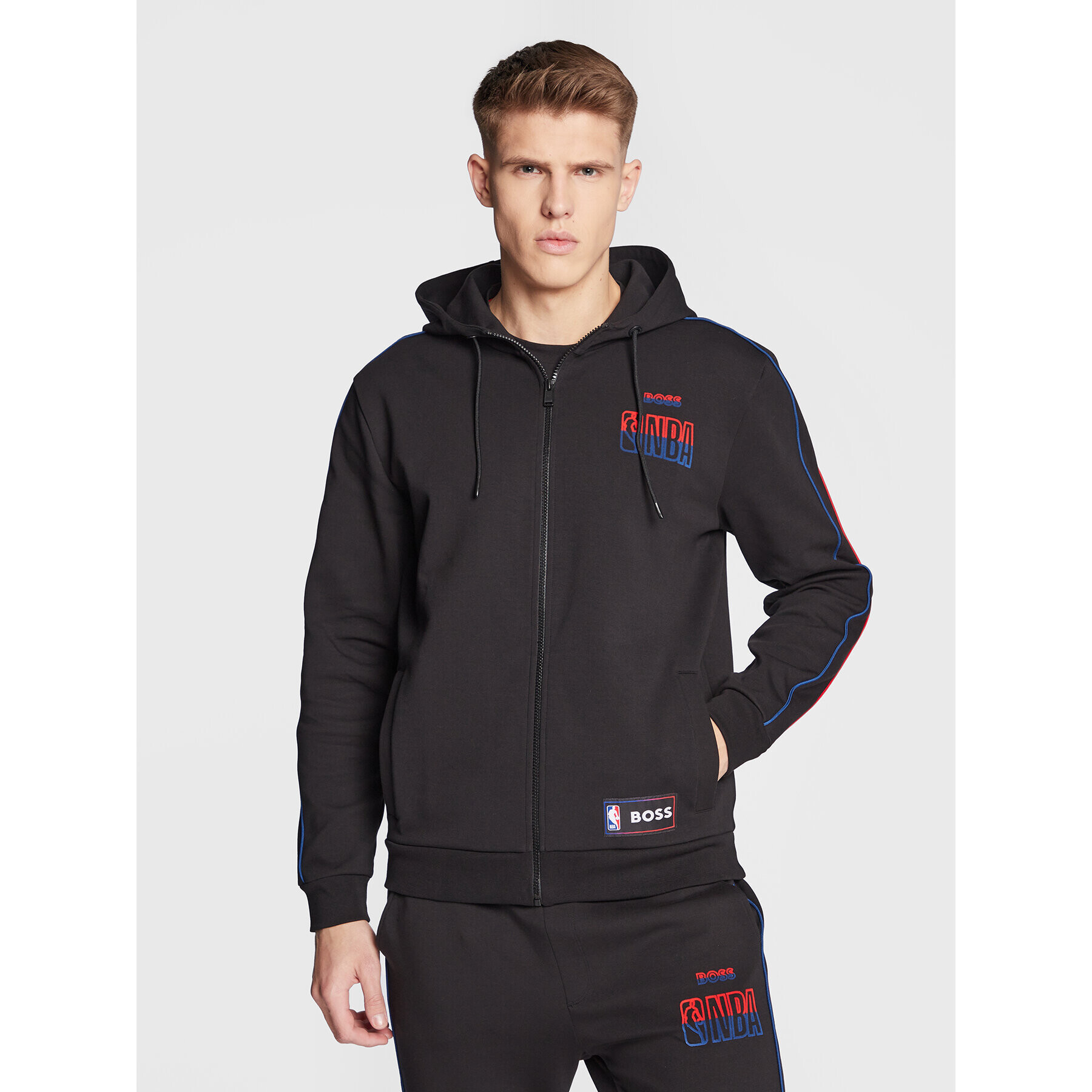 Boss Bluză NBA 50477412 Negru Regular Fit - Pled.ro