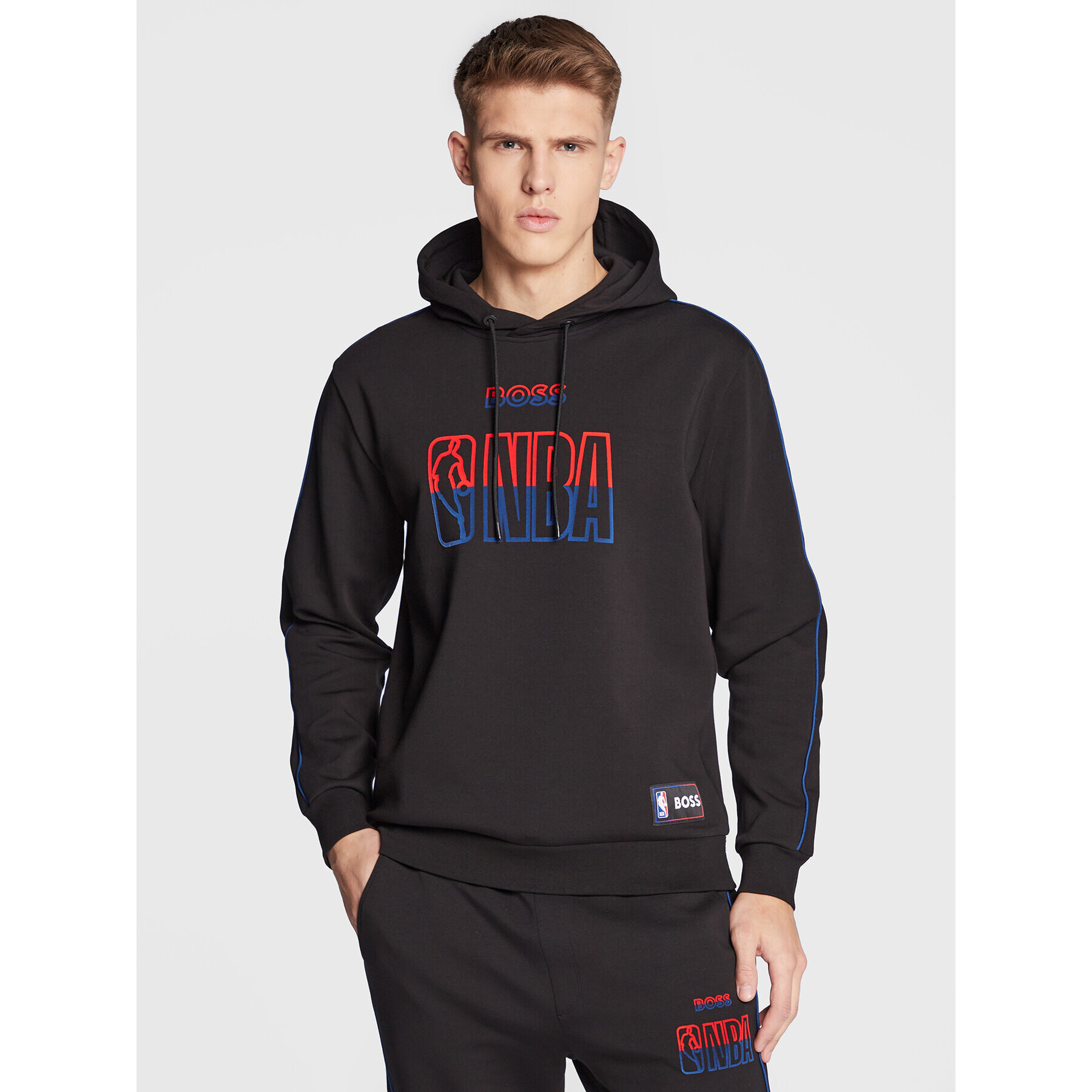 Boss Bluză NBA Wbounce_2 50477404 Negru Regular Fit - Pled.ro