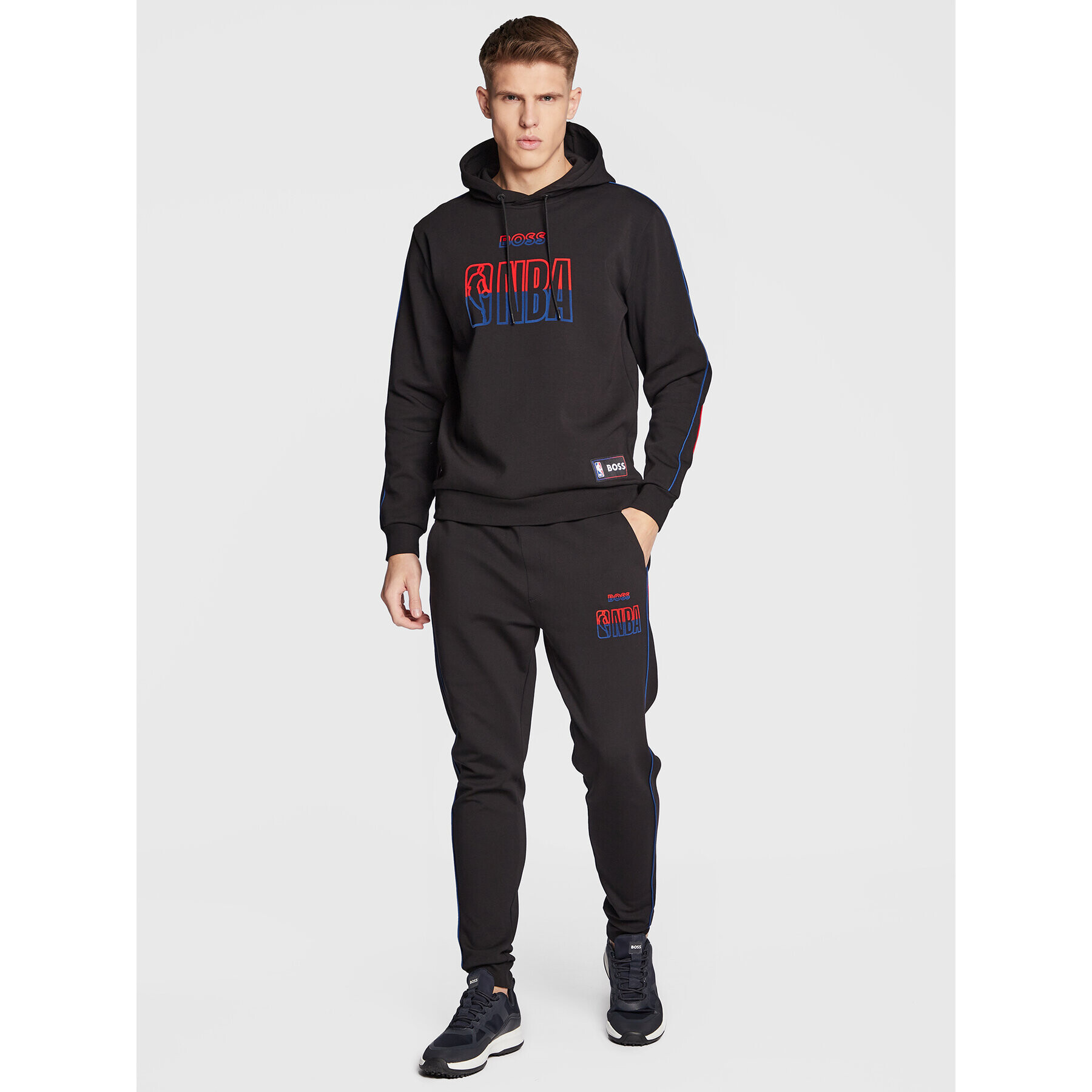 Boss Bluză NBA Wbounce_2 50477404 Negru Regular Fit - Pled.ro