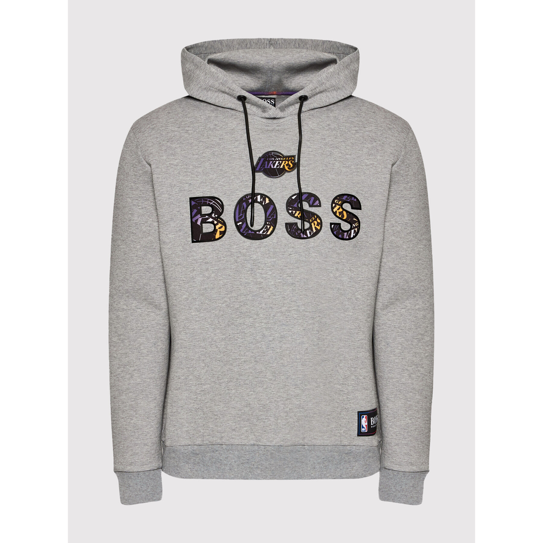 Boss Bluză NBA WBounce2_2 50461971 Gri Relaxed Fit - Pled.ro