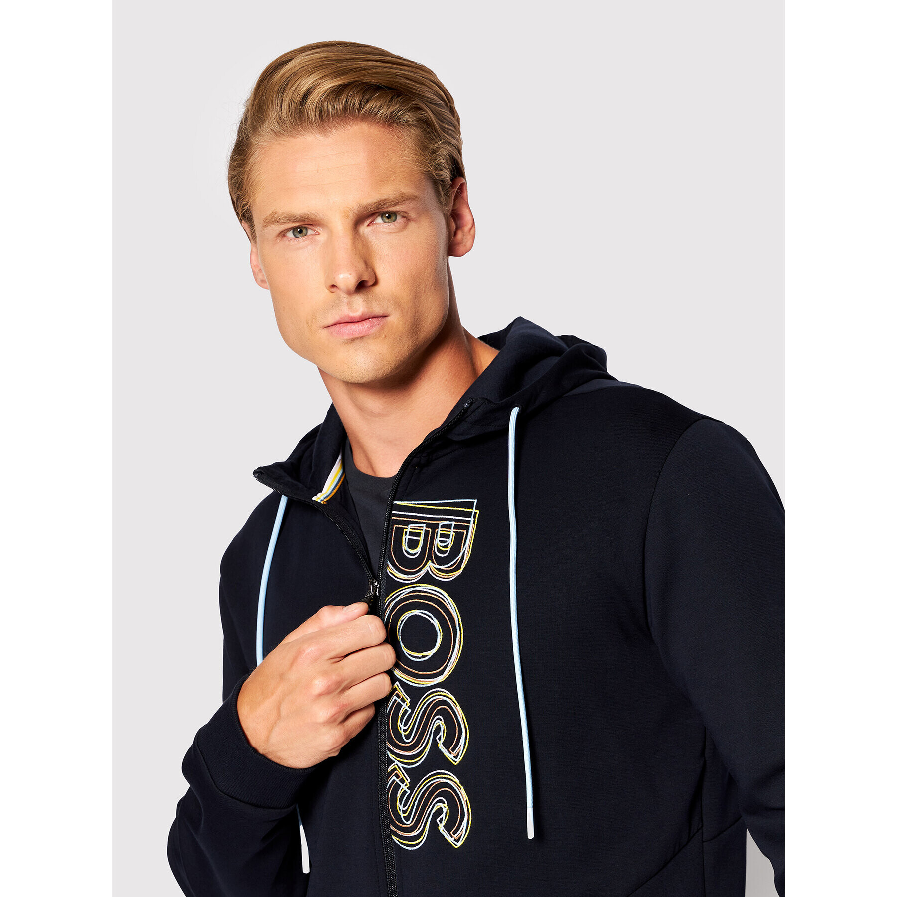 Boss Bluză Saggy 1 50471880 Bleumarin Regular Fit - Pled.ro