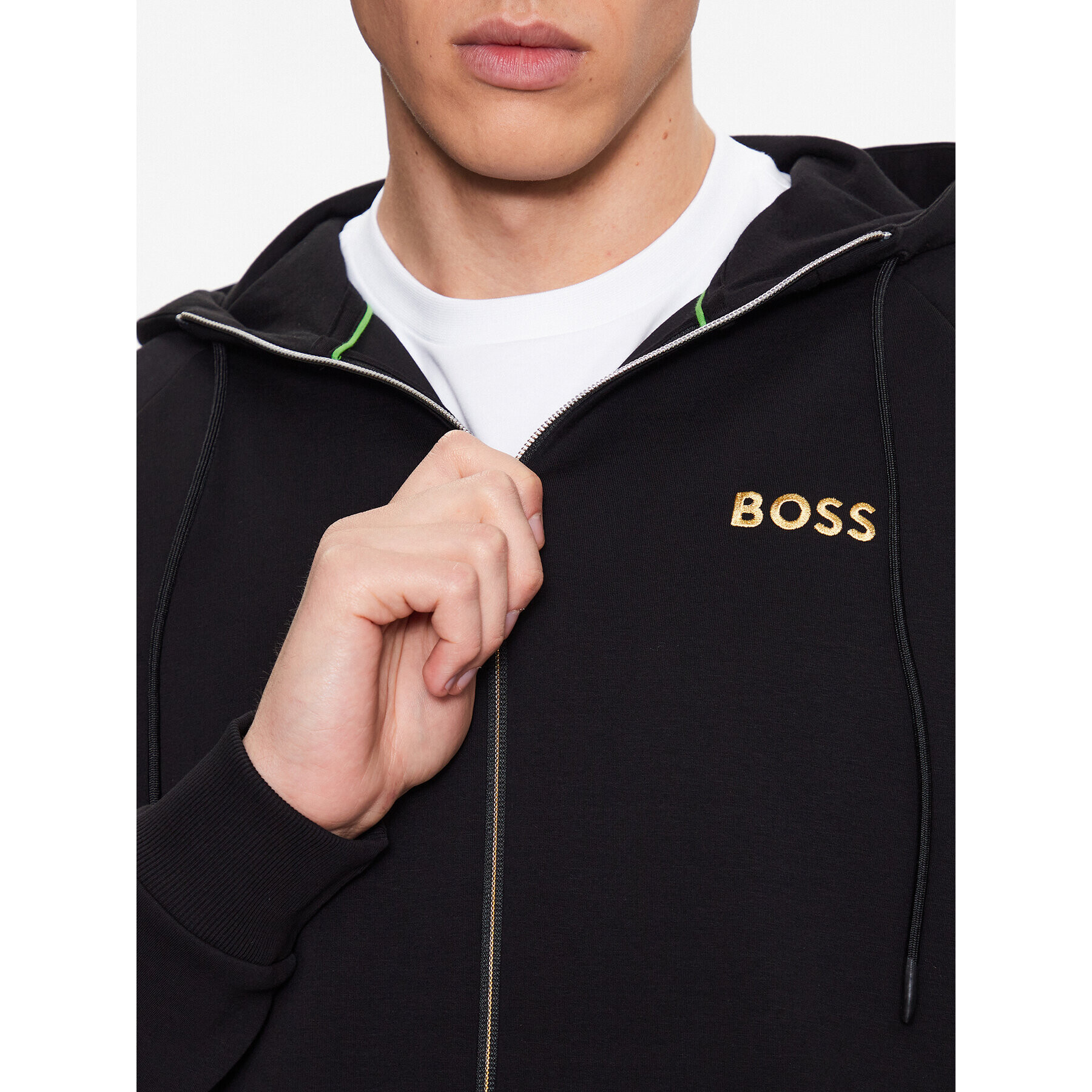 Boss Bluză Saggy 1 50482888 Negru Regular Fit - Pled.ro