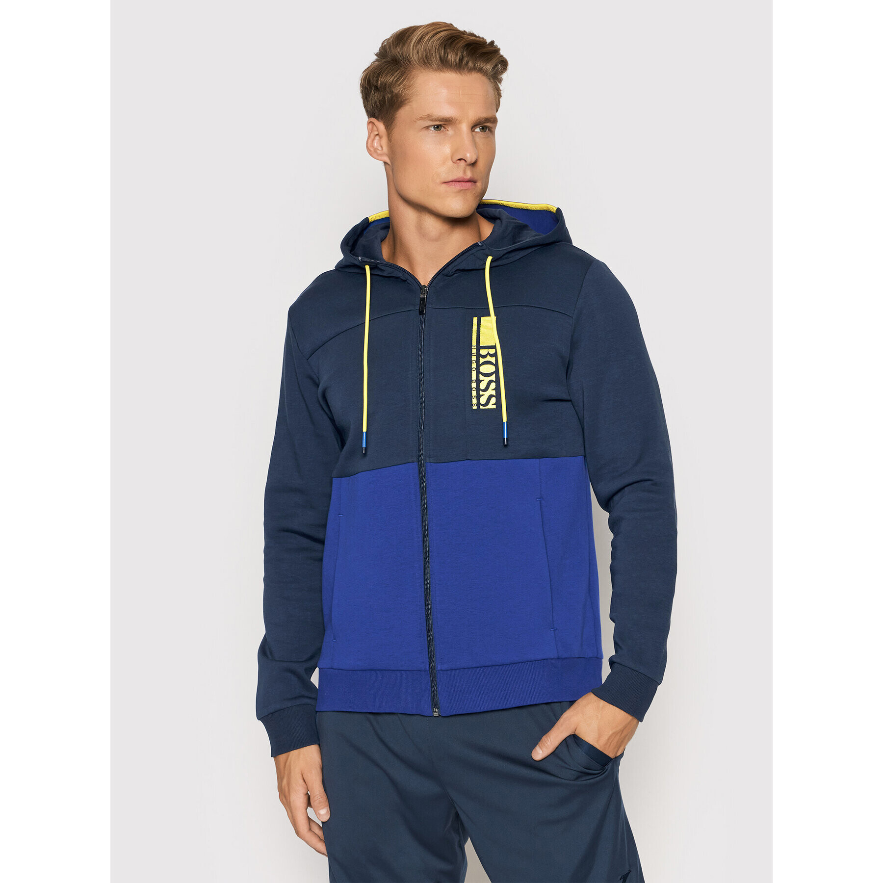 Boss Bluză Saggy 50447024 Bleumarin Regular Fit - Pled.ro