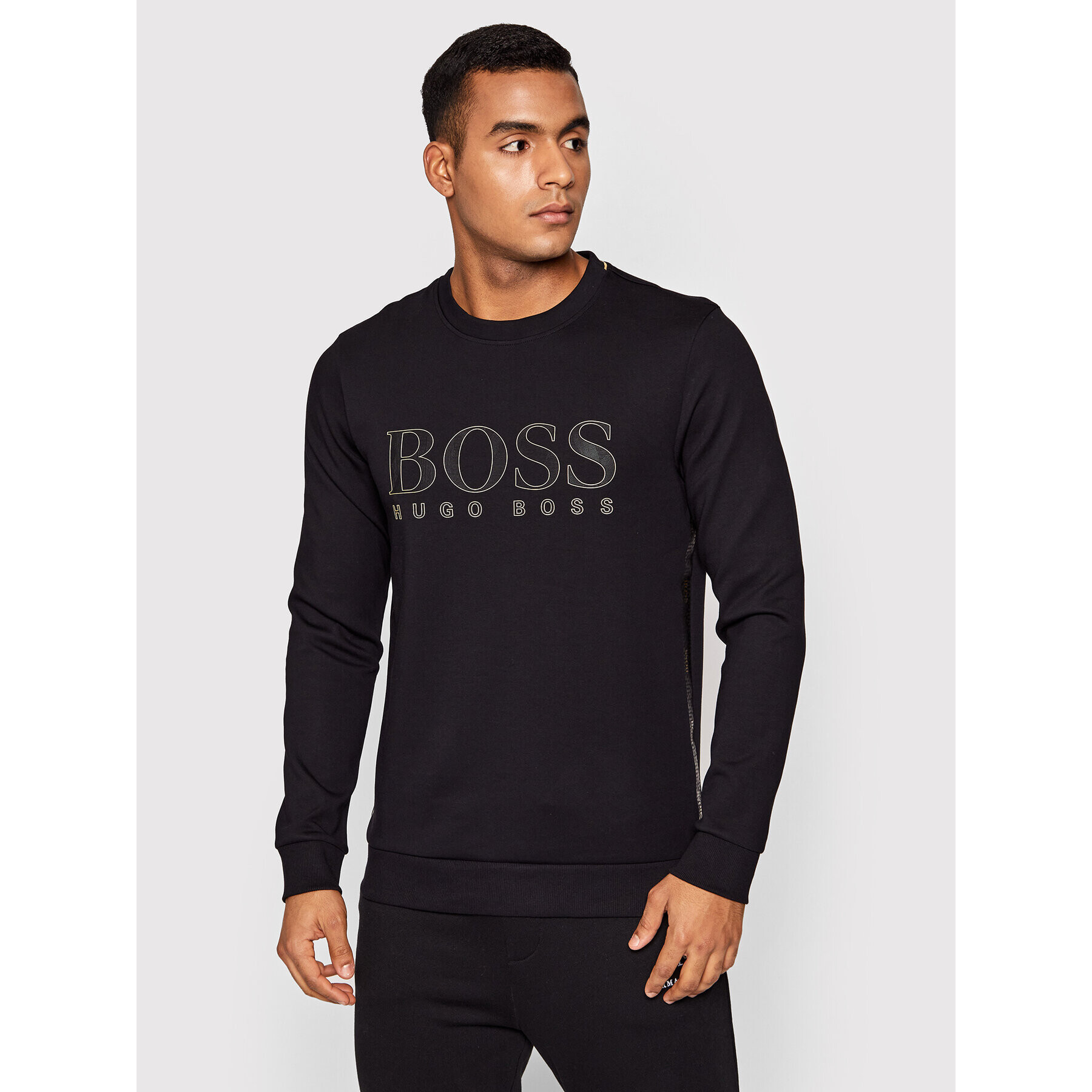 Boss Bluză Salbo Iconic 50448186 Negru Slim Fit - Pled.ro