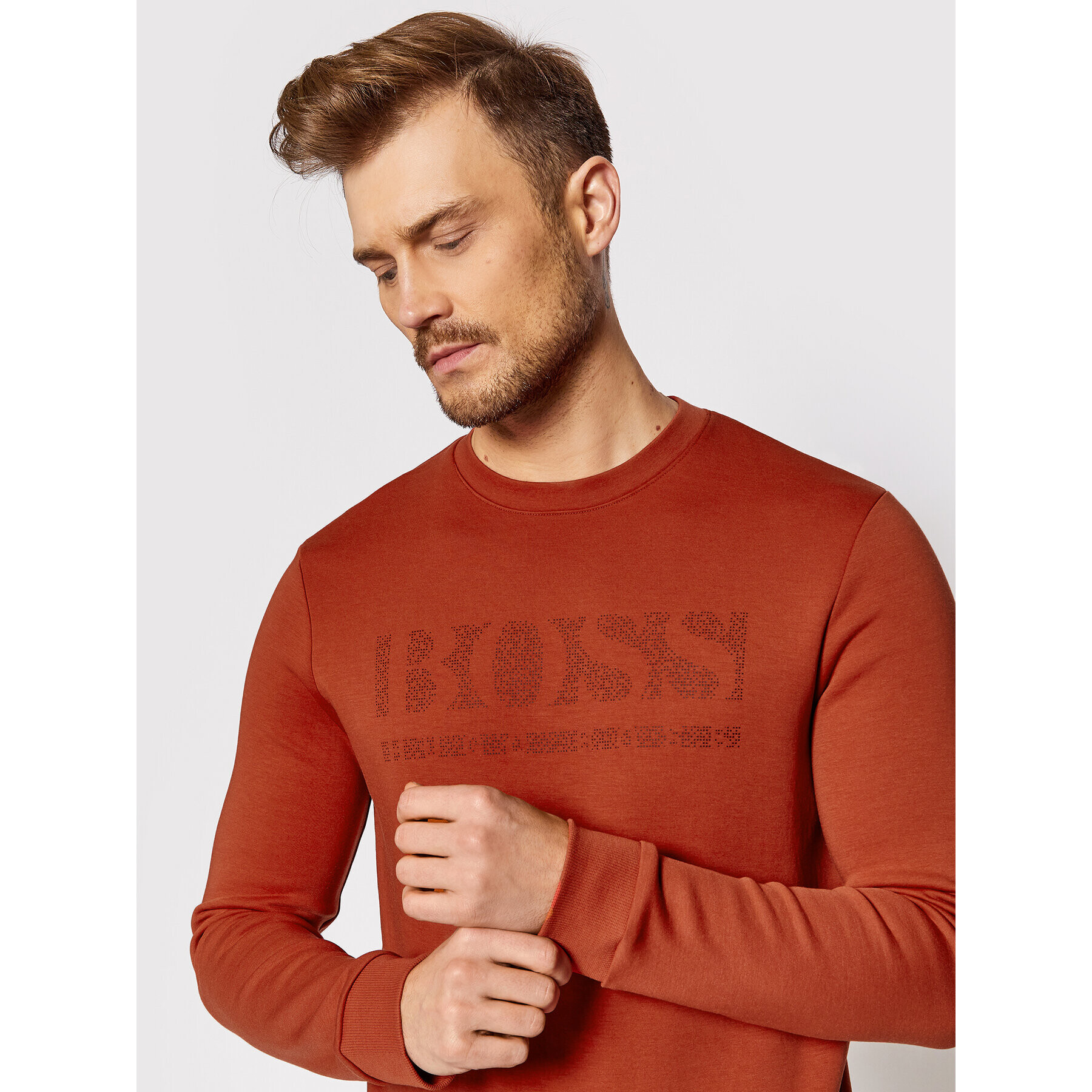 Boss Bluză Salbo Iconic 50456419 Roșu Slim Fit - Pled.ro