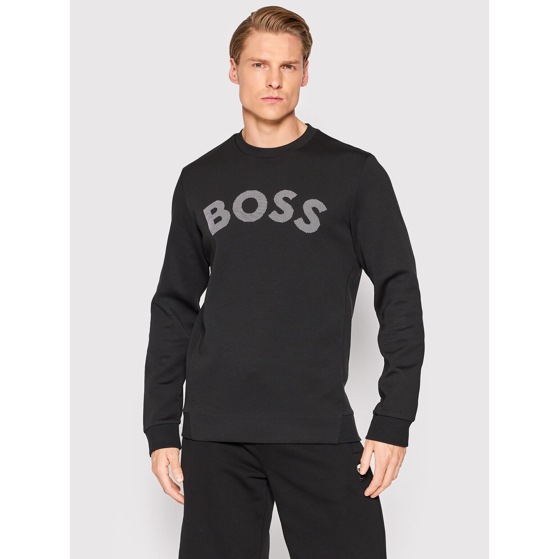 Boss Bluză Salbo Iconic 50469363 Negru Regular Fit - Pled.ro