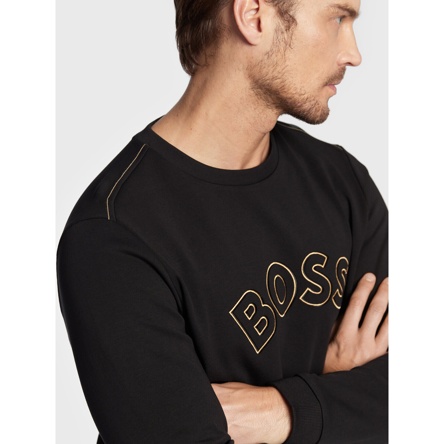 Boss Bluză Salbo Iconic 50477122 Negru Regular Fit - Pled.ro