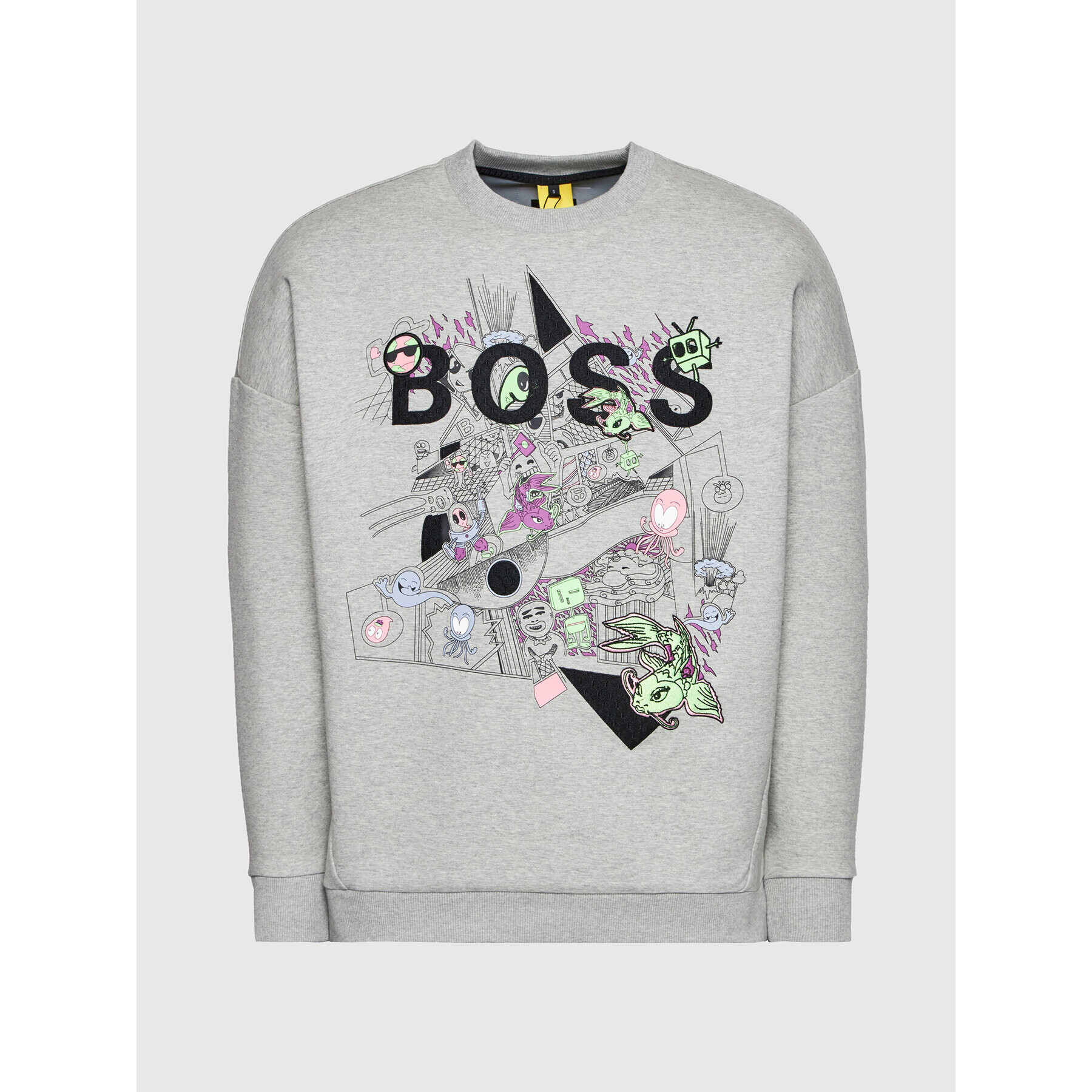 Boss Bluză Salbo Lotus 50464627 Gri Regular Fit - Pled.ro