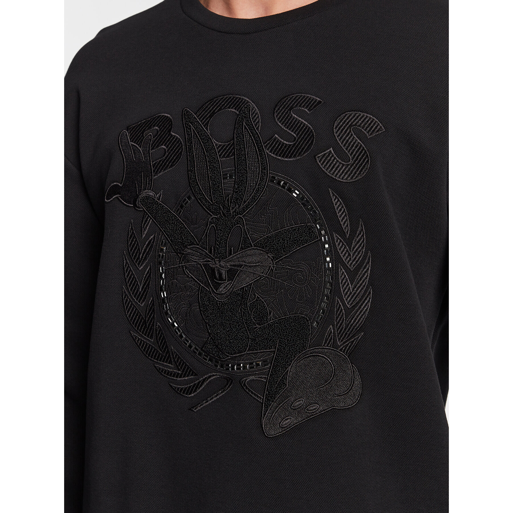 Boss Bluză Salbo Lunar 50483822 Negru Regular Fit - Pled.ro