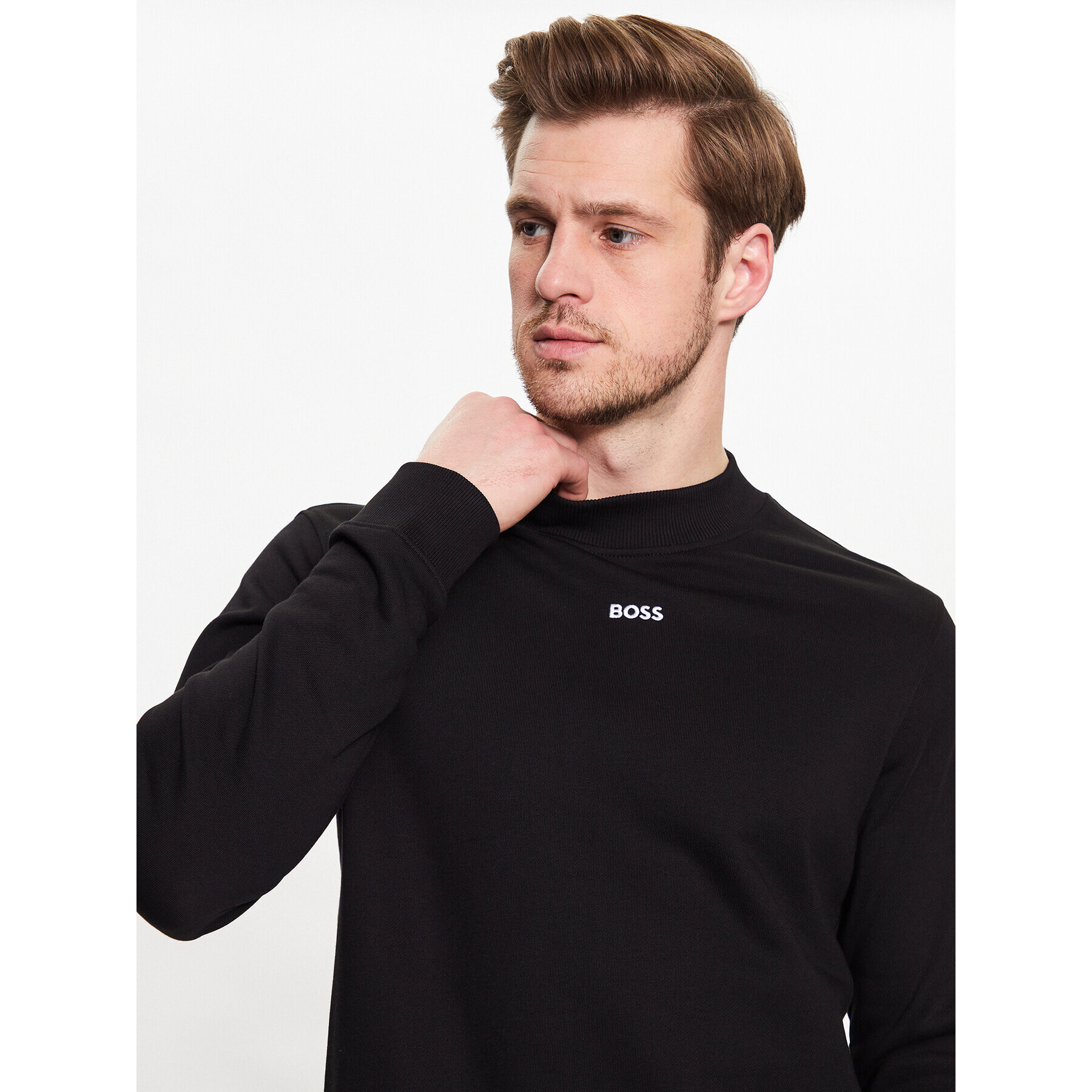 Boss Bluză Salbock 50483035 Negru Regular Fit - Pled.ro