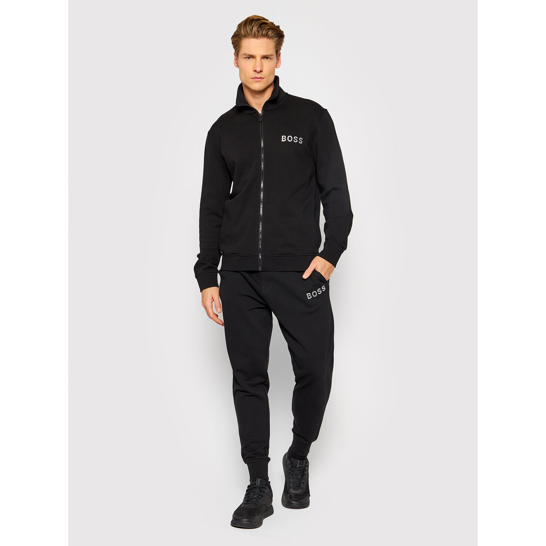 Boss Bluză Sawek_Za 50472237 Negru Regular Fit - Pled.ro