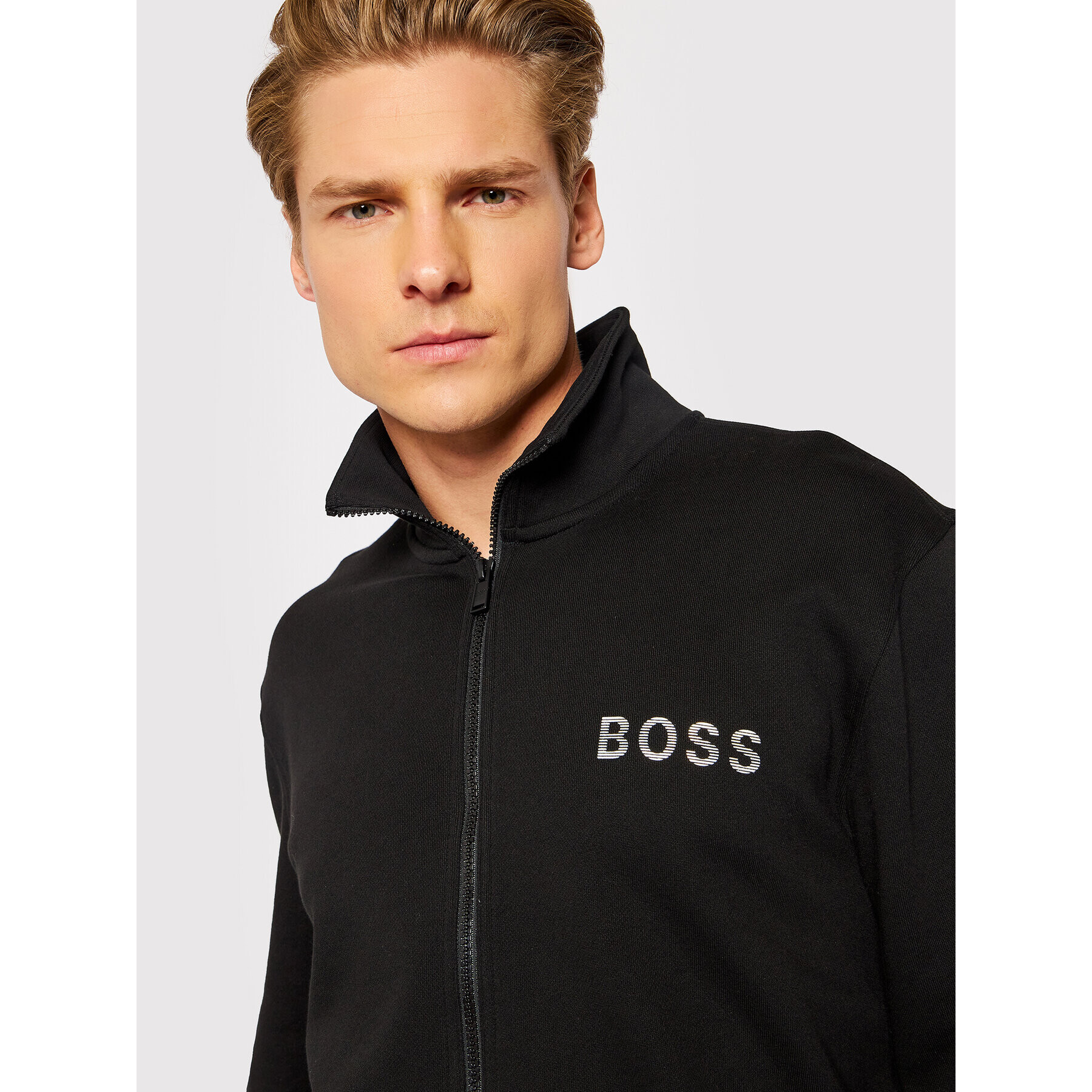 Boss Bluză Sawek_Za 50472237 Negru Regular Fit - Pled.ro