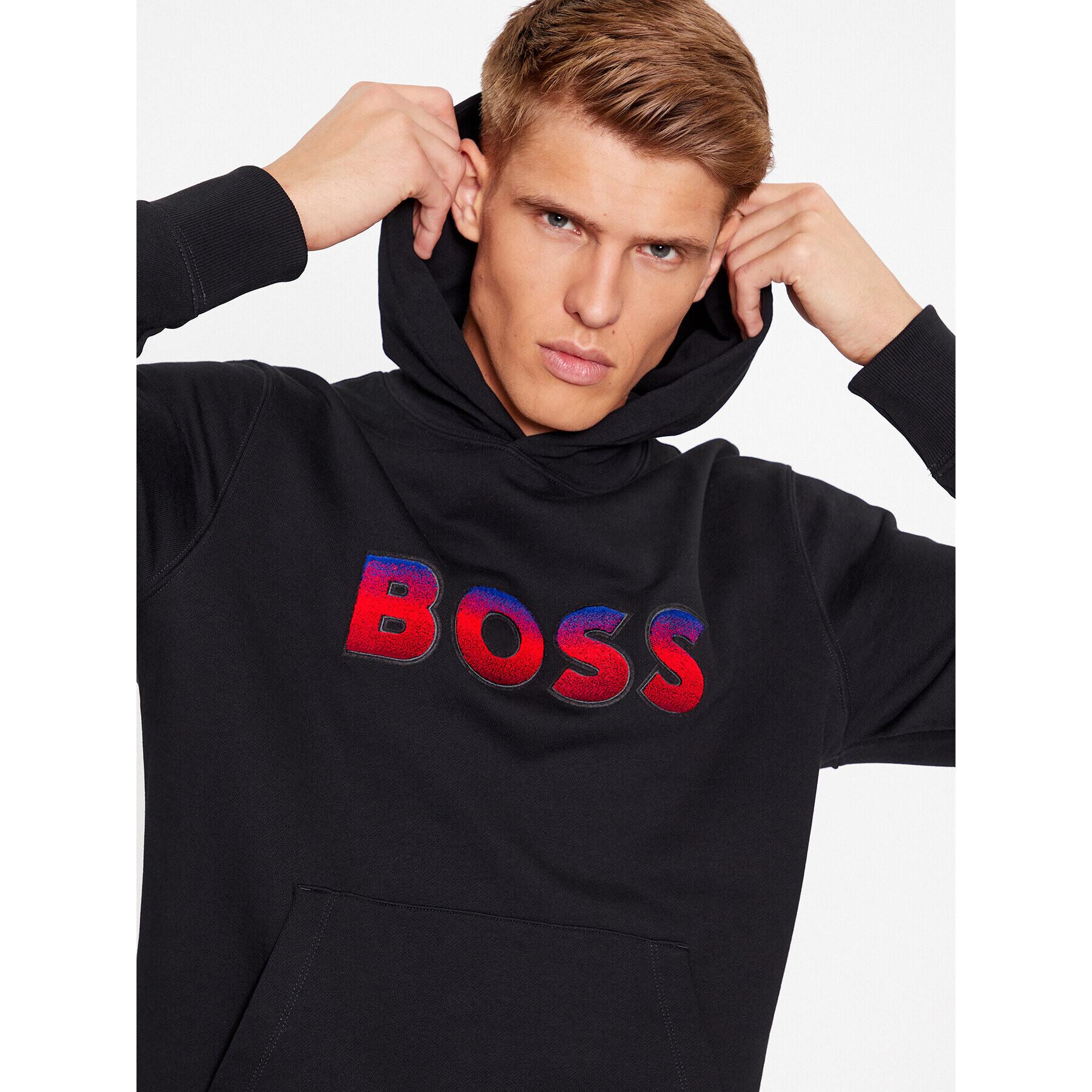 Boss Bluză Seeger 99 50499560 Negru Regular Fit - Pled.ro