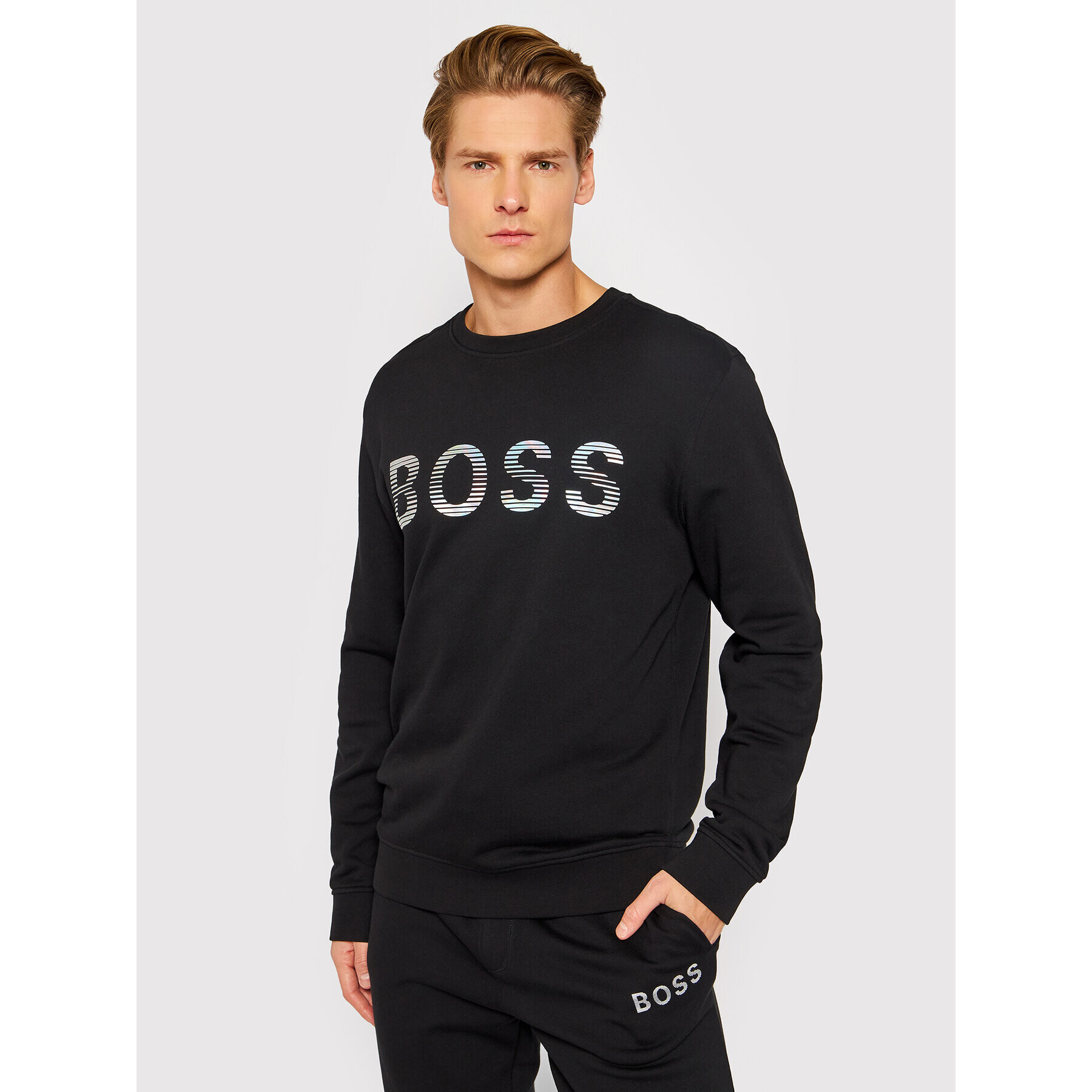 Boss Bluză Simo_Za 50472235 Negru Regular Fit - Pled.ro