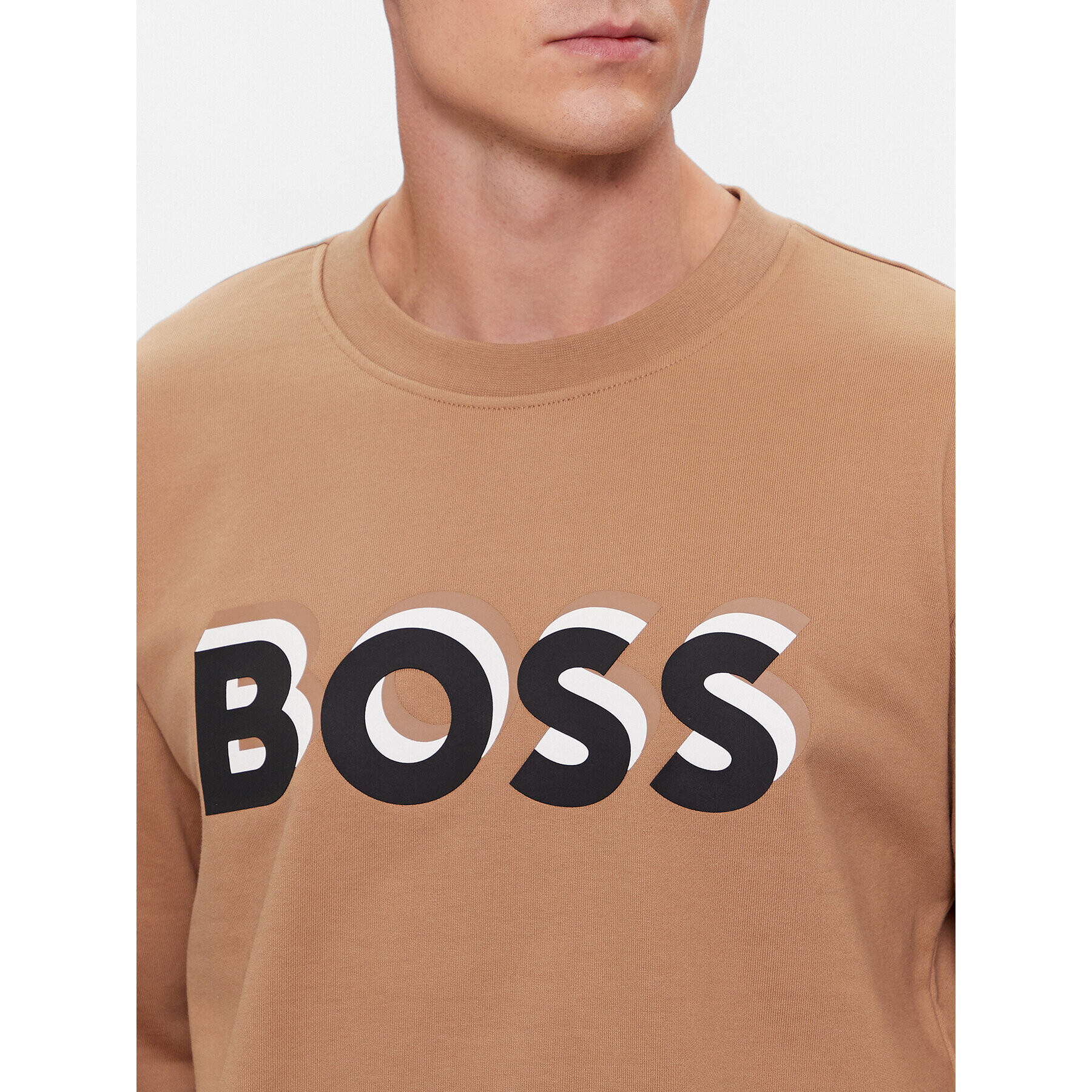 Boss Bluză Soleri 07 50507939 Bej Relaxed Fit - Pled.ro