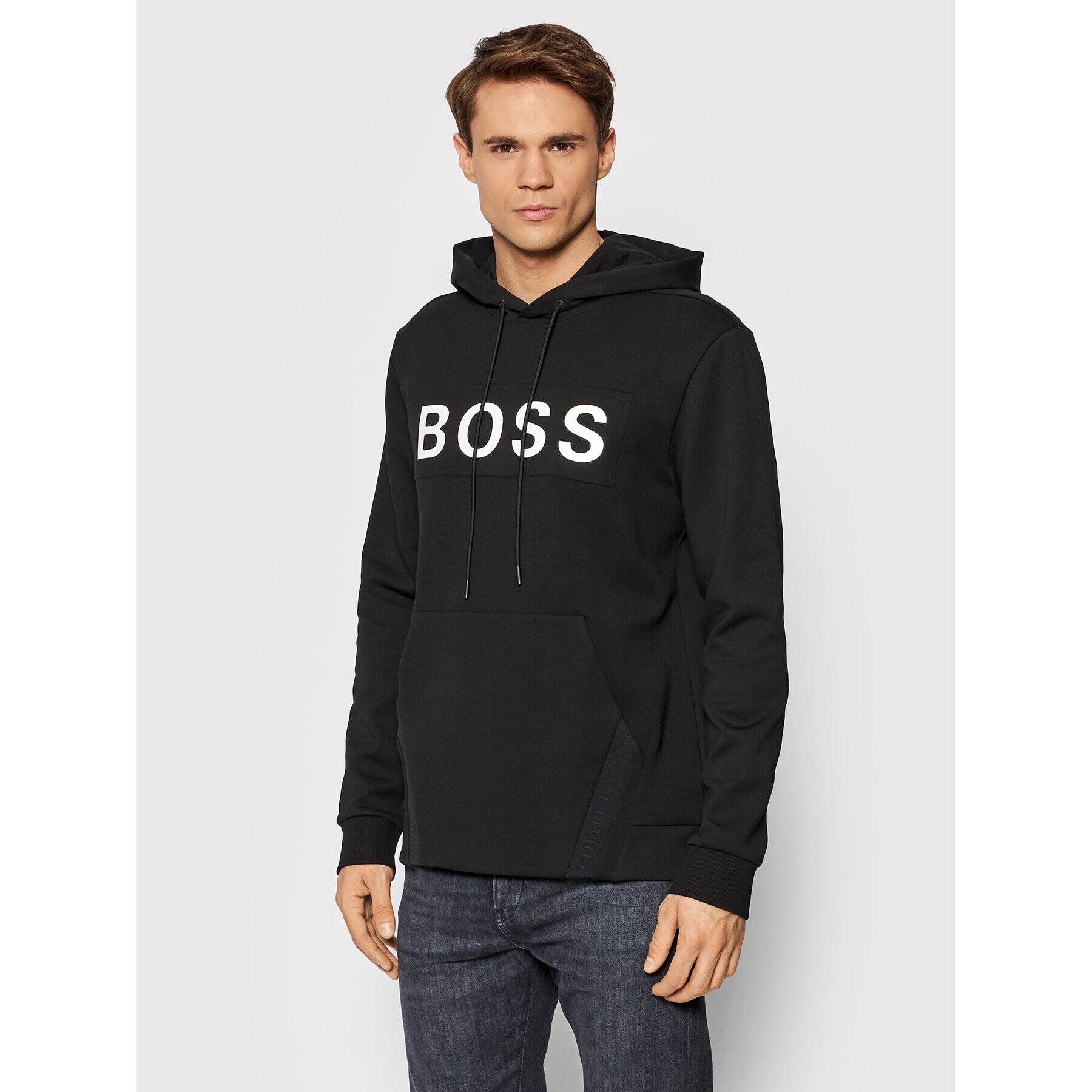 Boss Bluză Soody 1 50461617 Negru Regular Fit - Pled.ro