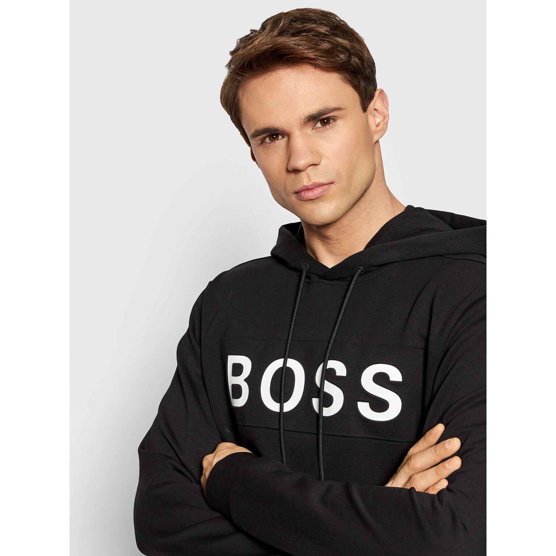 Boss Bluză Soody 1 50461617 Negru Regular Fit - Pled.ro