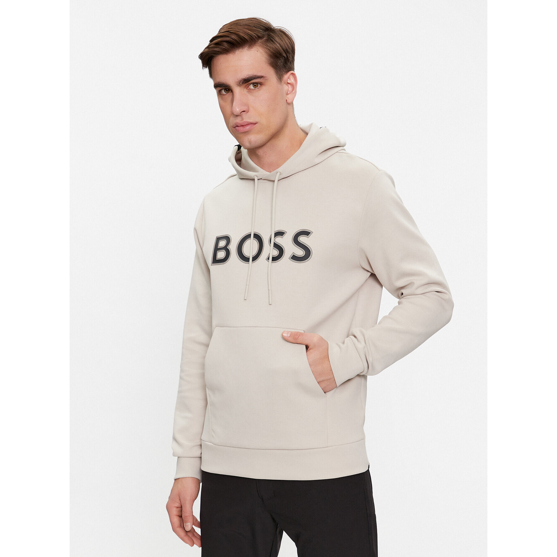 Boss Bluză Soody 1 50504750 Bej Regular Fit - Pled.ro