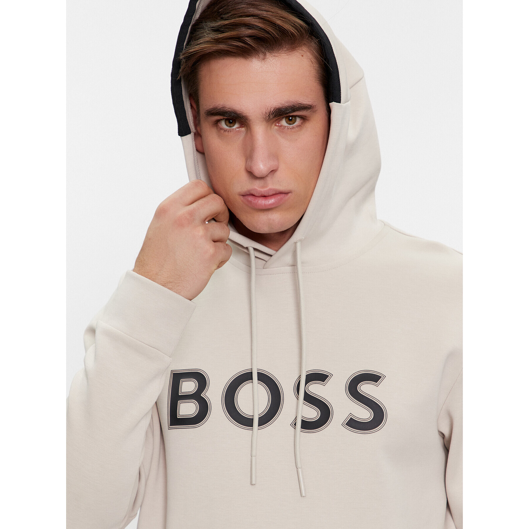 Boss Bluză Soody 1 50504750 Bej Regular Fit - Pled.ro