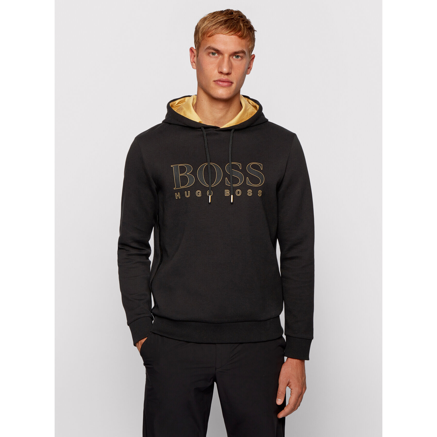 Boss Bluză Soody 2 50451214 Negru Regular Fit - Pled.ro