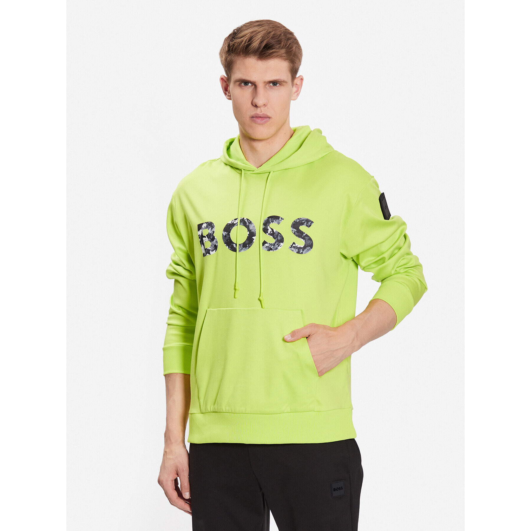 Boss Bluză Soody Lotus 50489152 Verde Relaxed Fit - Pled.ro