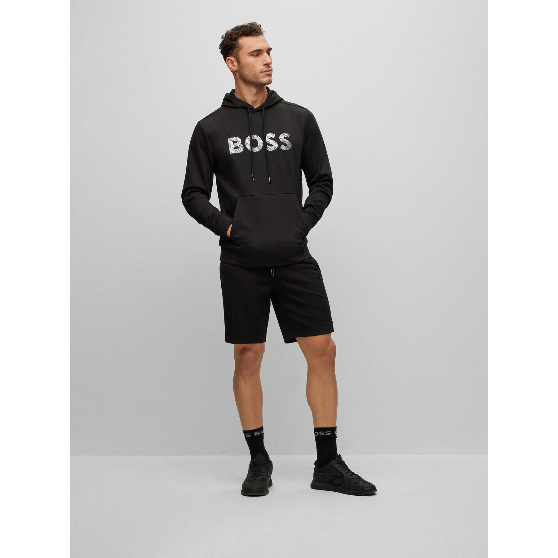 Boss Bluză Soody Mirror 50486853 Negru Regular Fit - Pled.ro