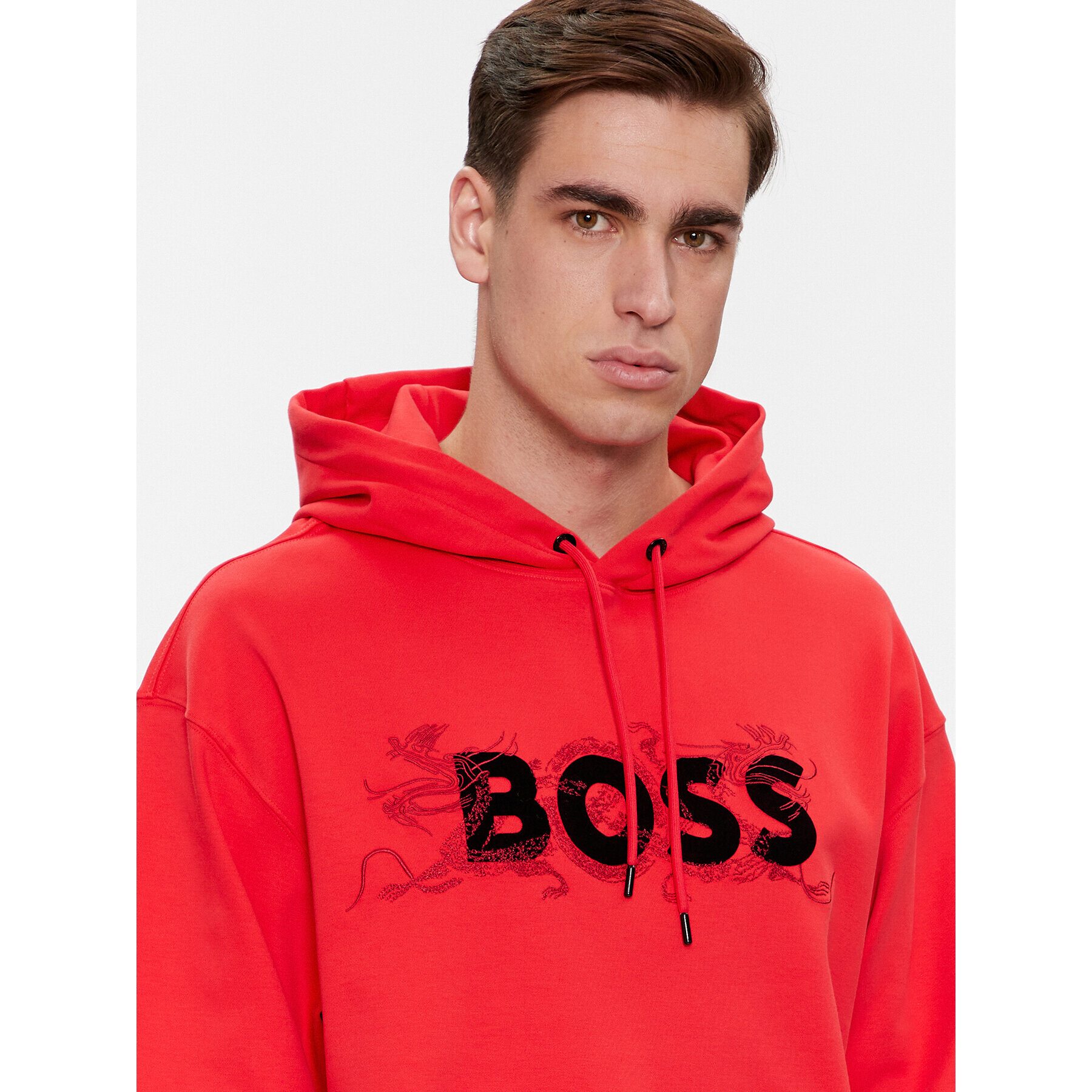 Boss Bluză Sullivan 119_Lny 50510129 Roșu Regular Fit - Pled.ro