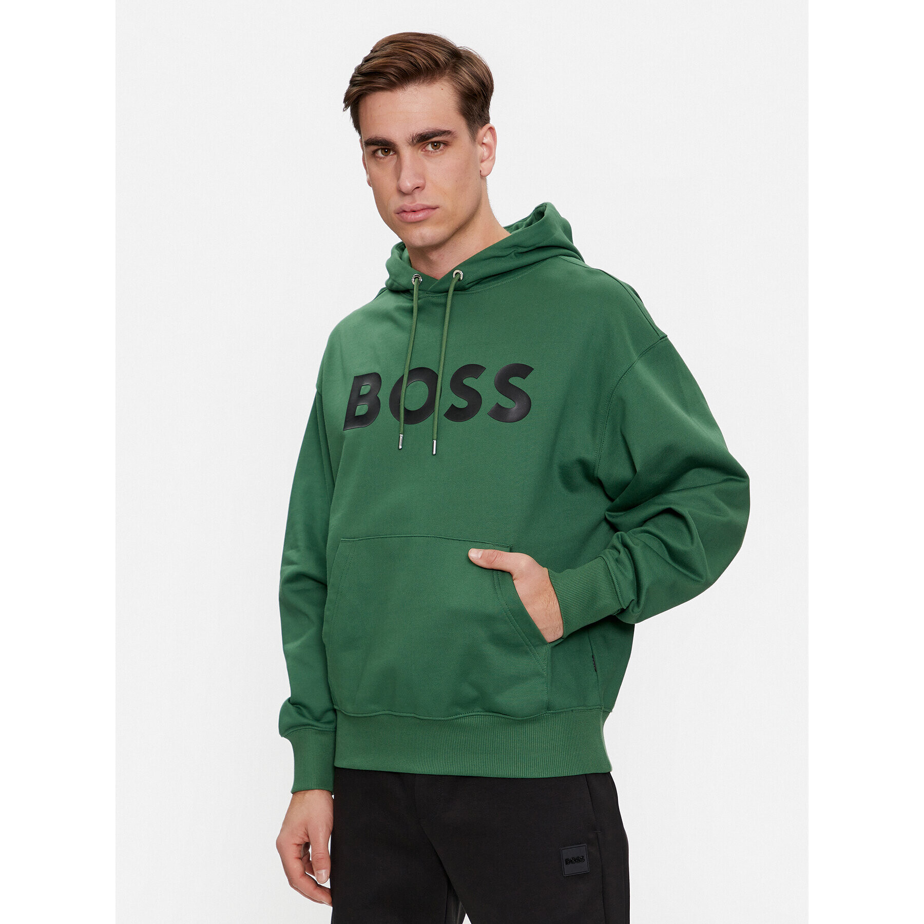 Boss Bluză Sullivan 16 50496661 Verde Oversize - Pled.ro